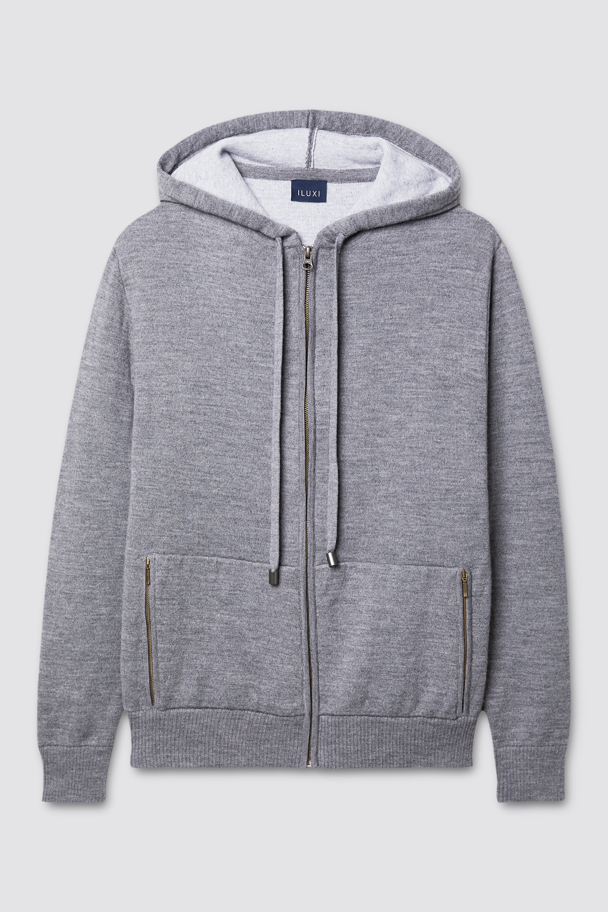 Hoodie-Jacke mit Merinowolle