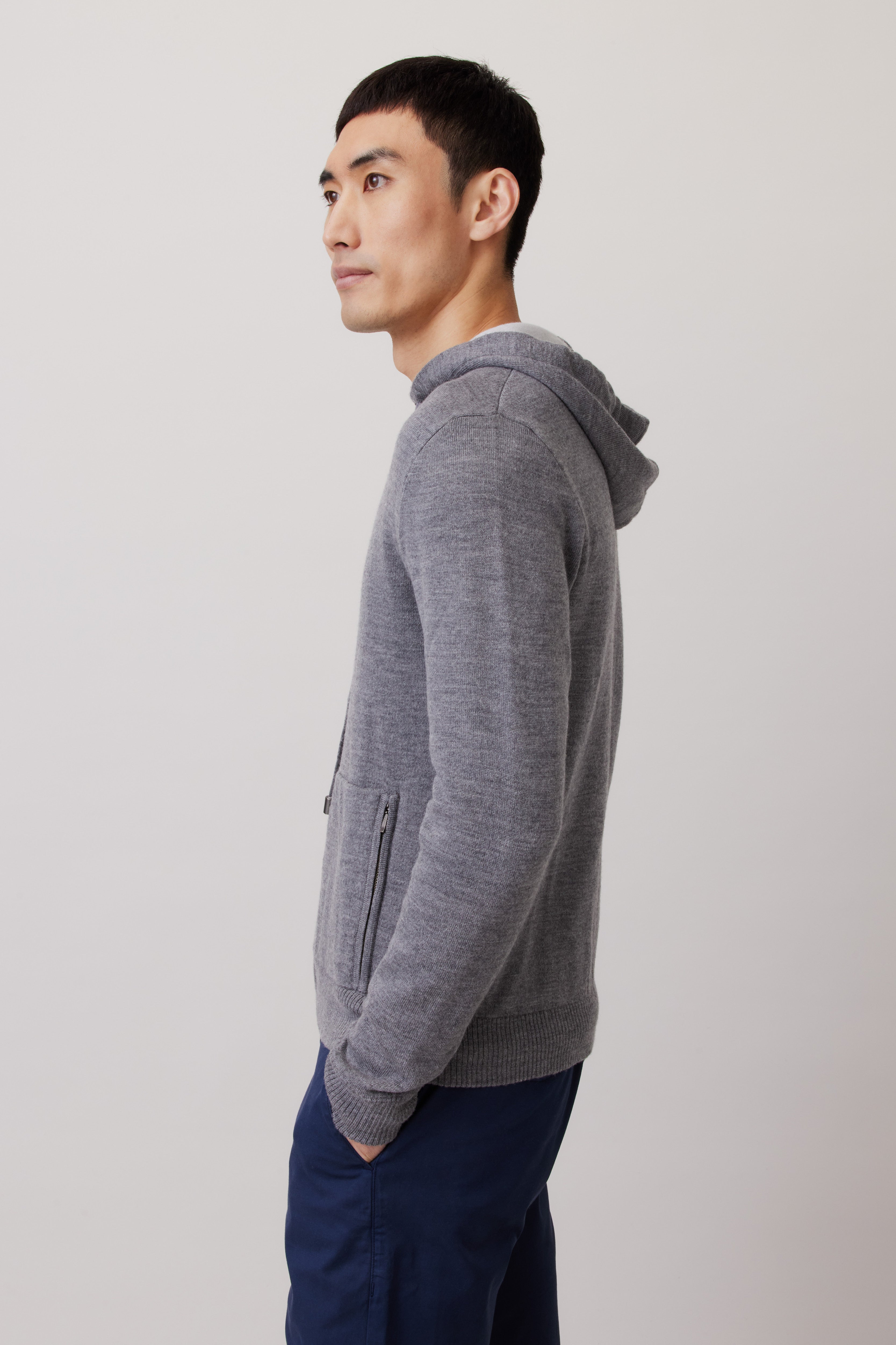 Extra Fine Merino Wool Mix Hoodie