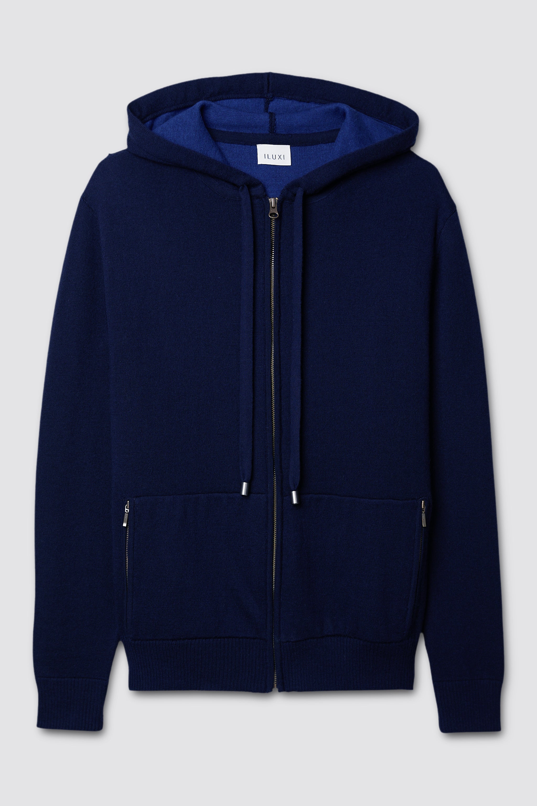 Hoodie-Jacke mit Merinowolle