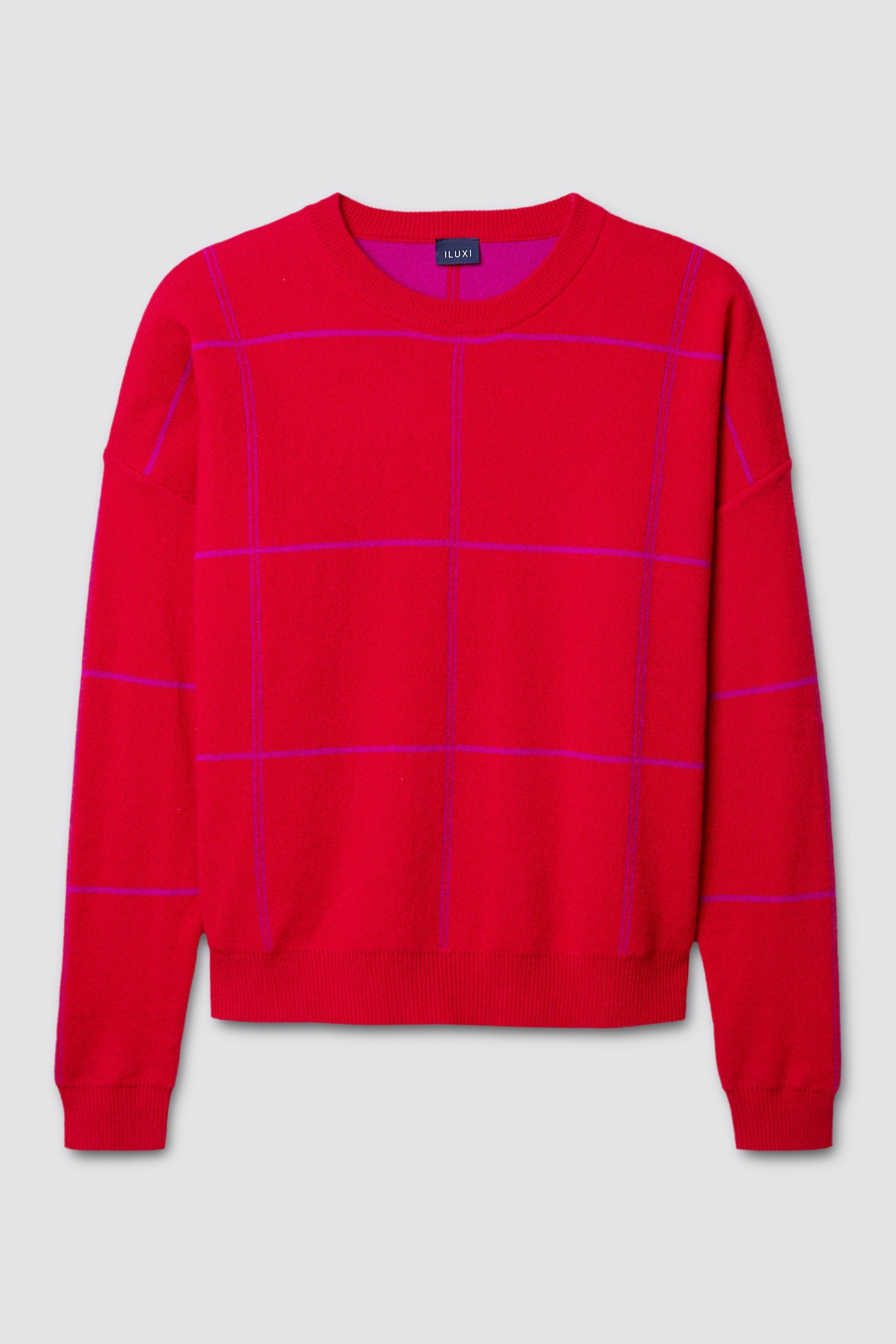 Cashmere Check Sweater 