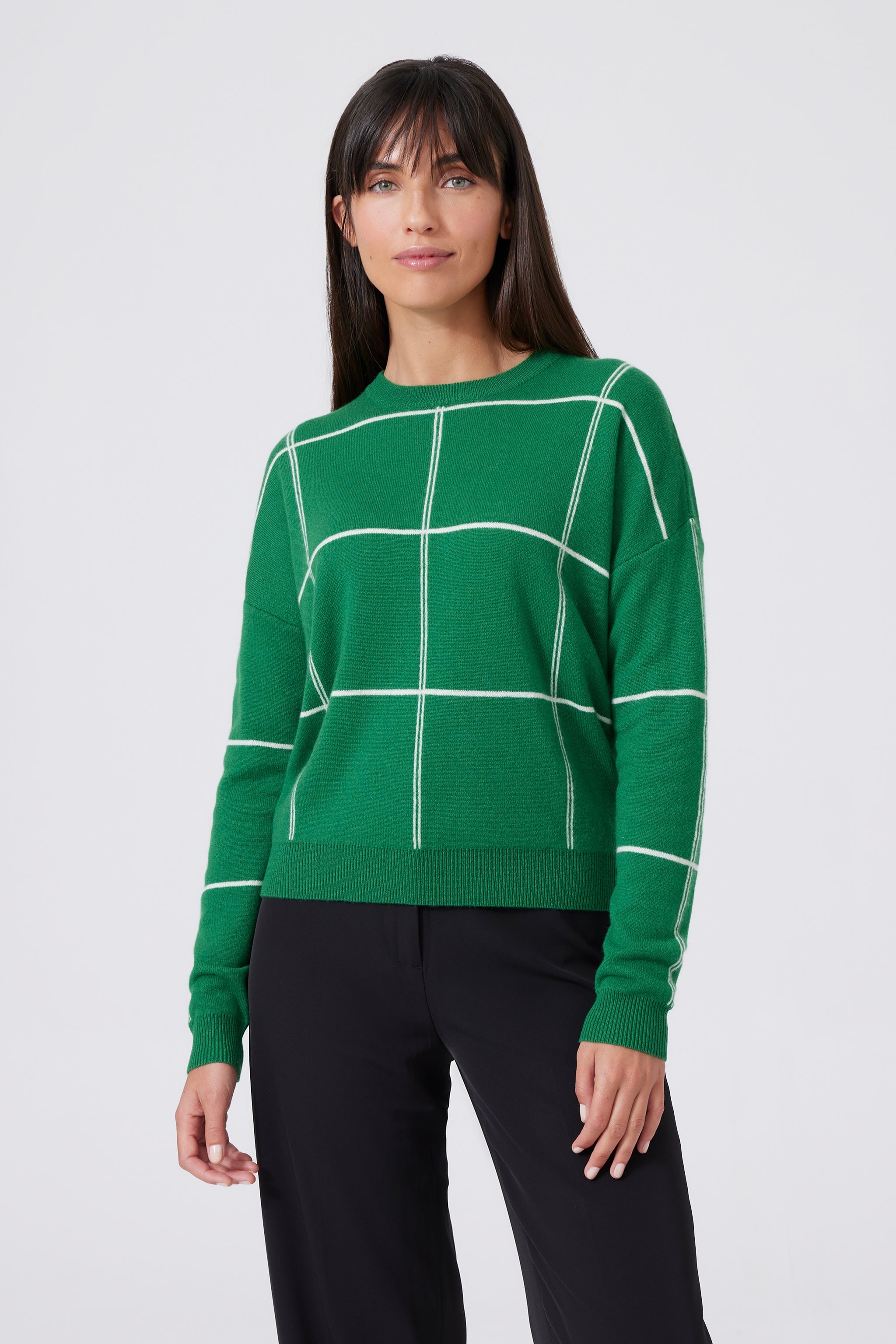 Cashmere Check Pullover