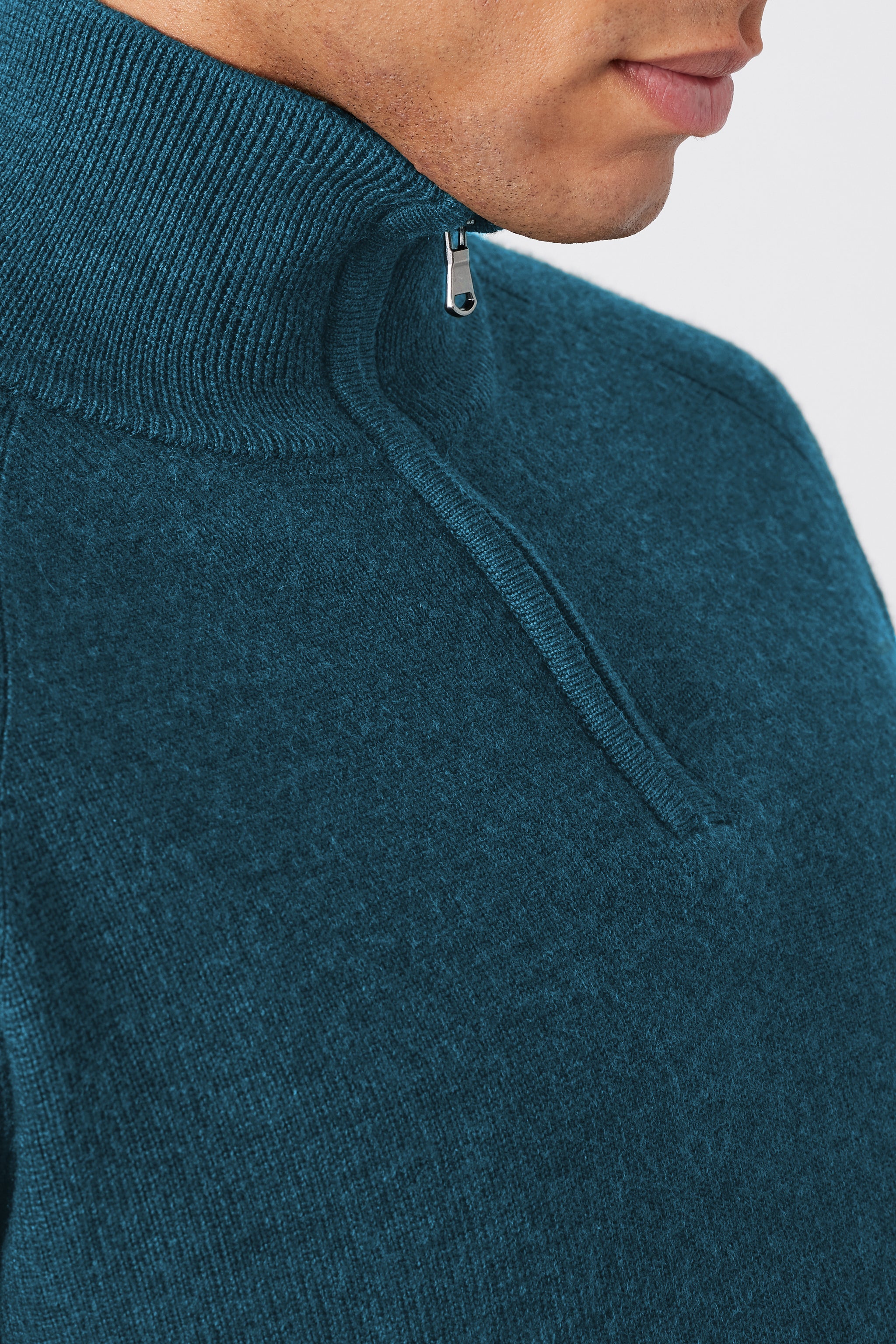 Extra Fine Merino Wool Troyer Sweater