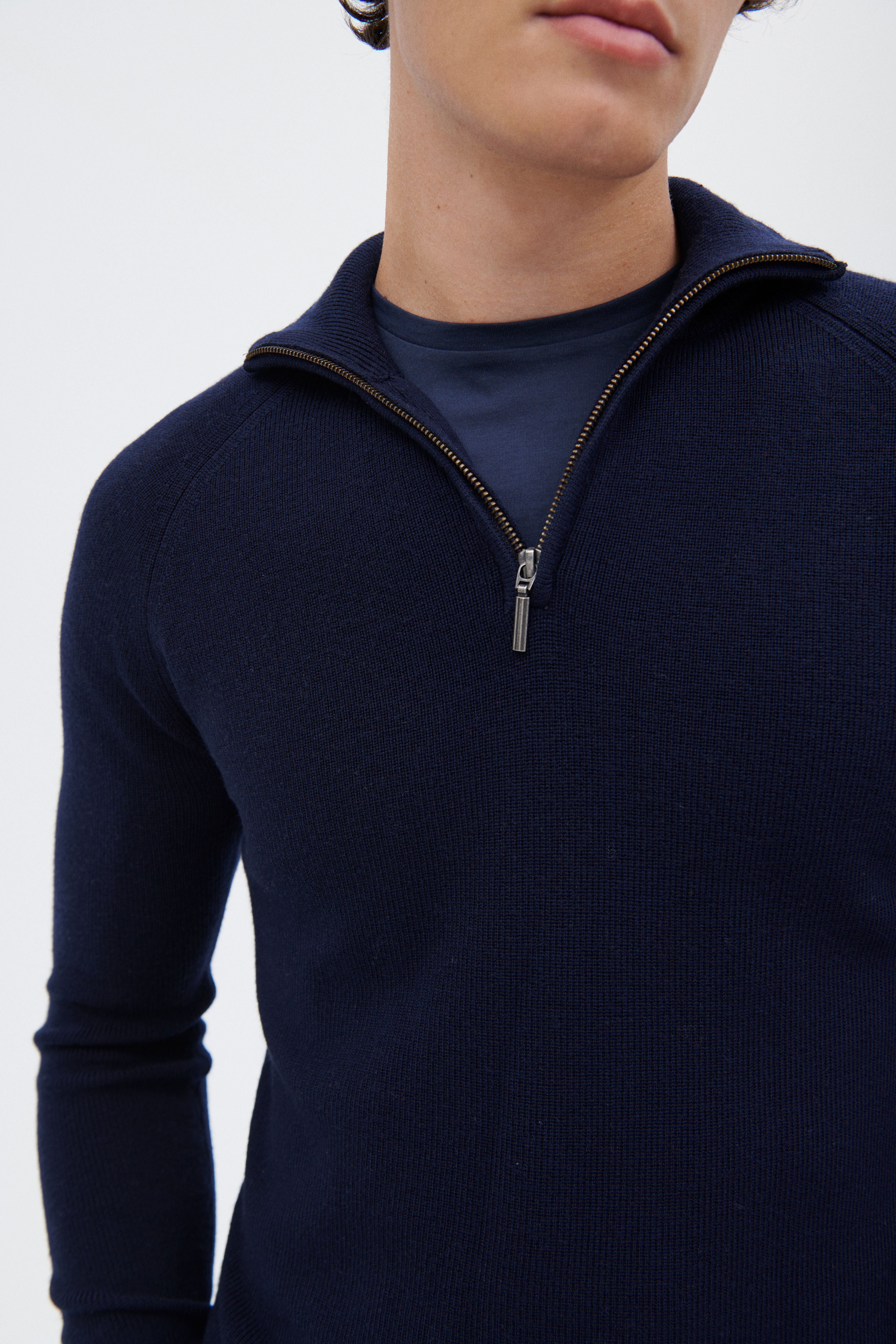 Extra Fine Merino Wool Troyer Sweater