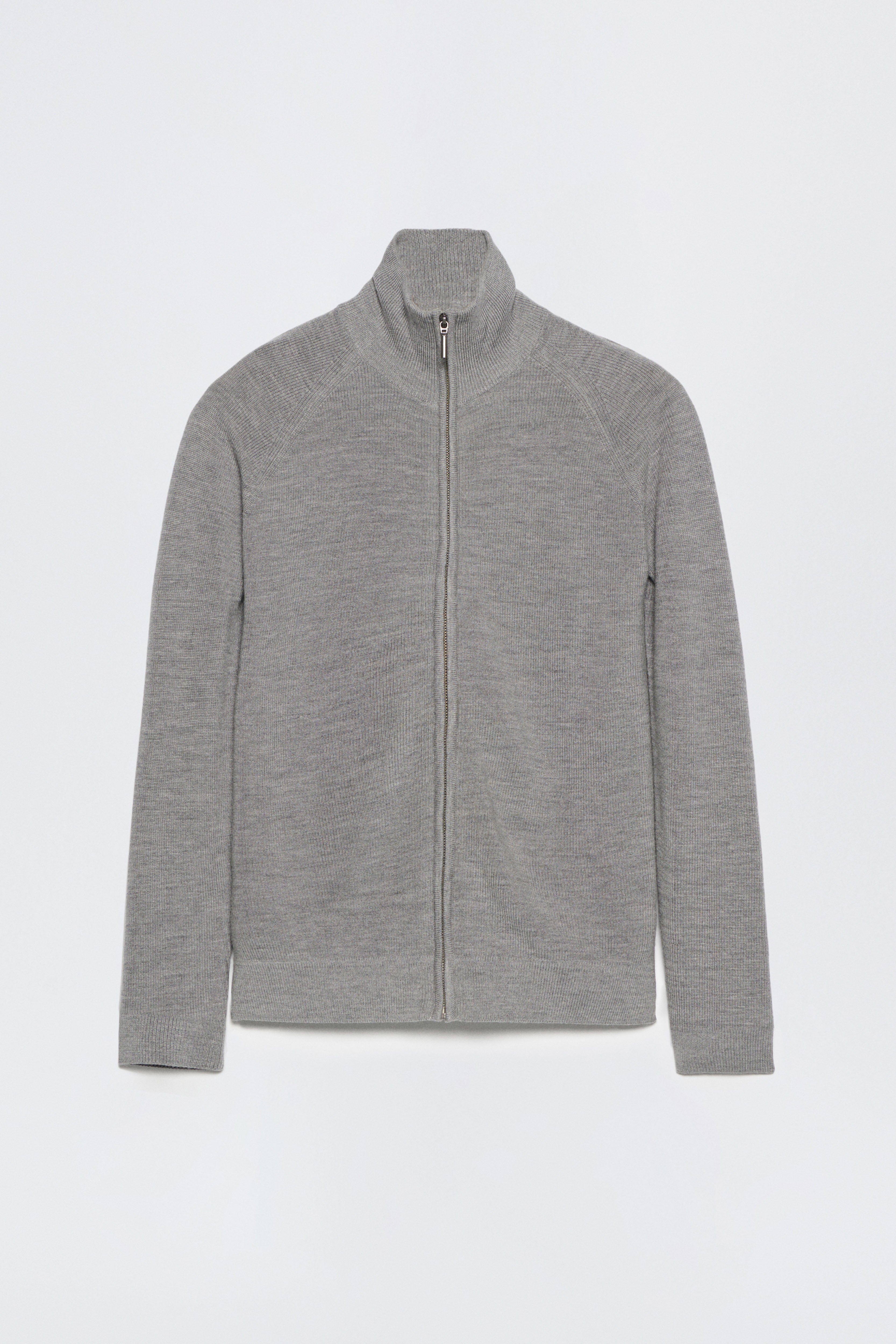 Extra Fine Merino Wool Zip-up Cardigan