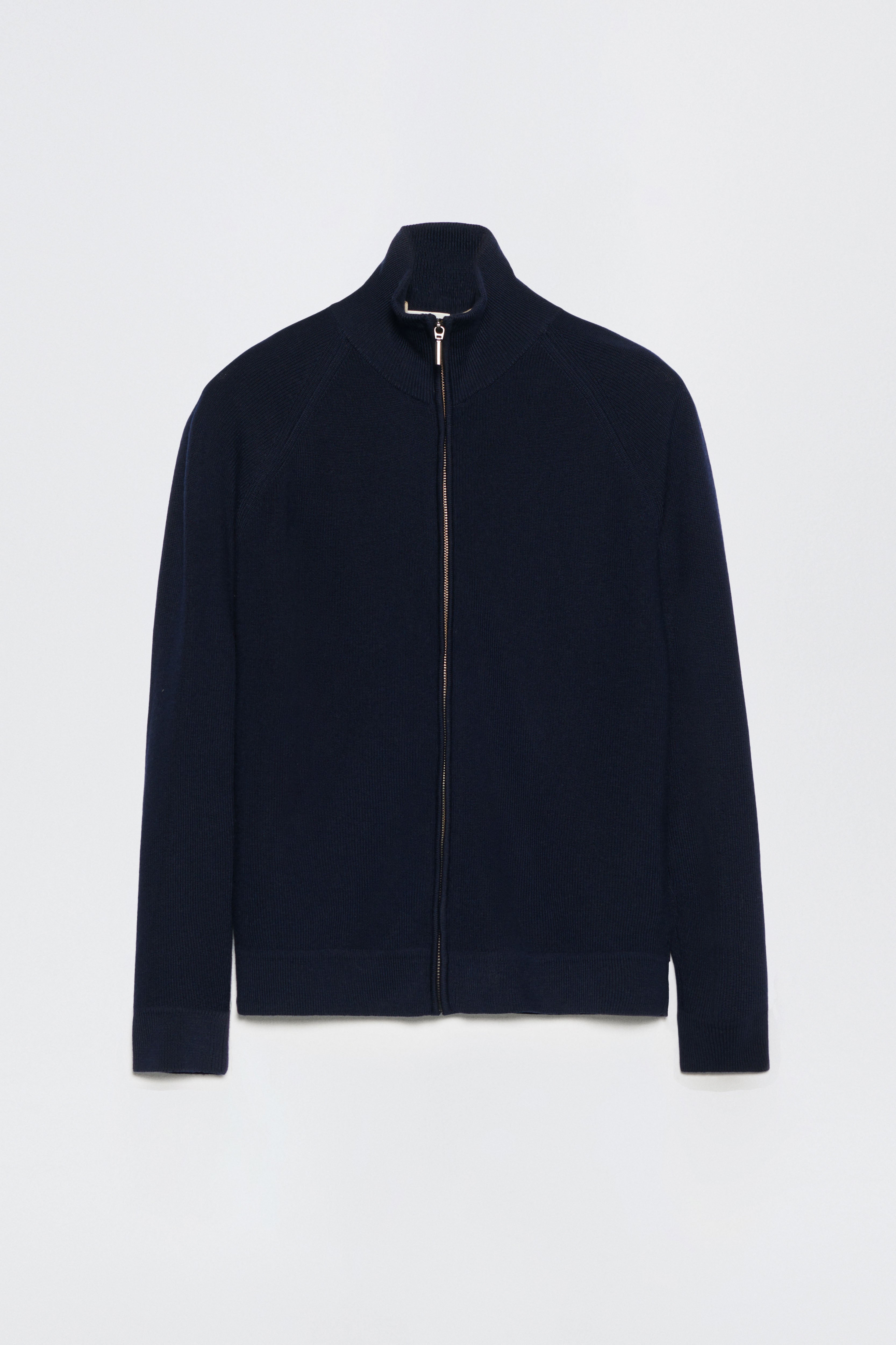 Extra Fine Merino Wool Zip-up Cardigan