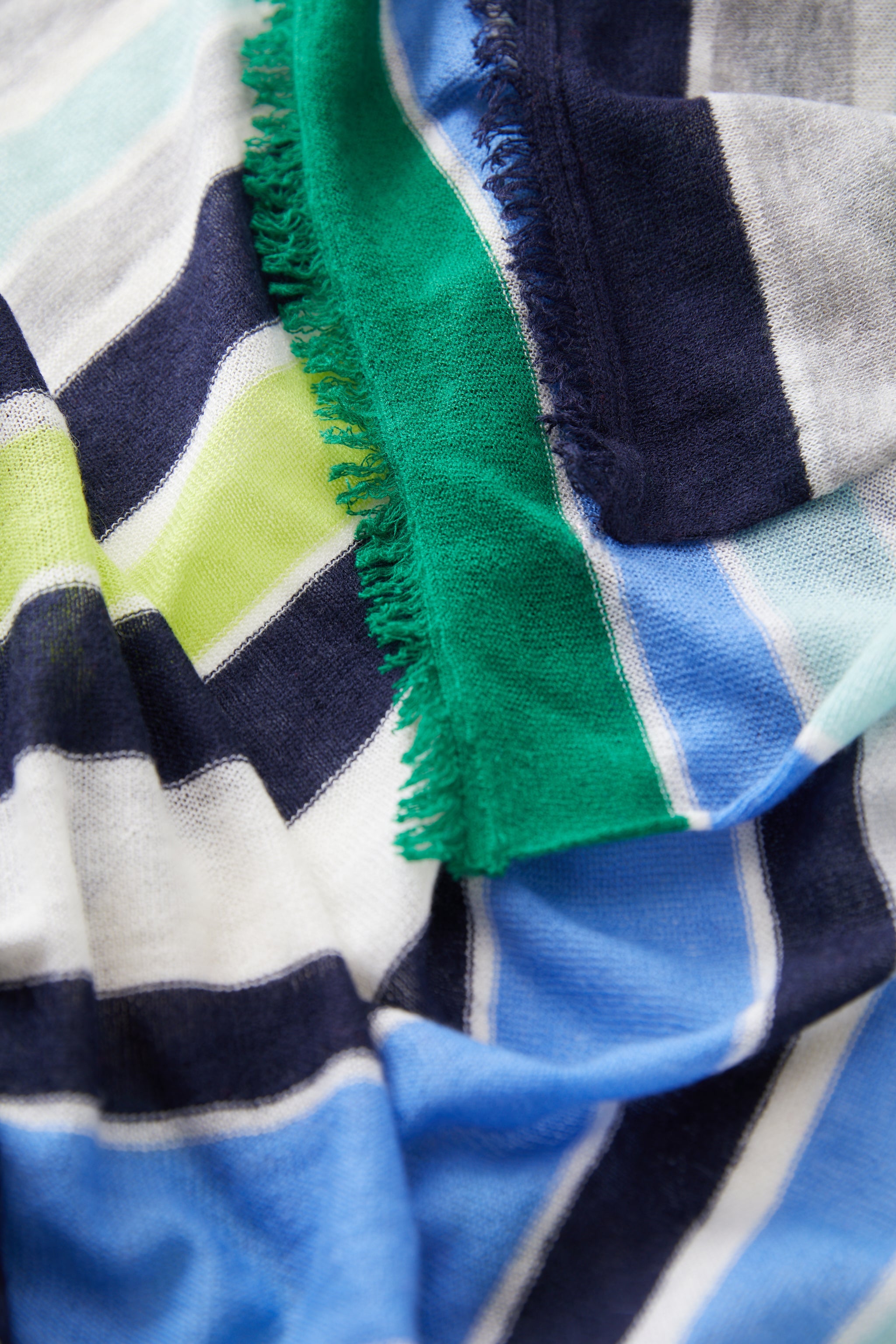 Ultra Light Cashmere Multi-striped Scarf