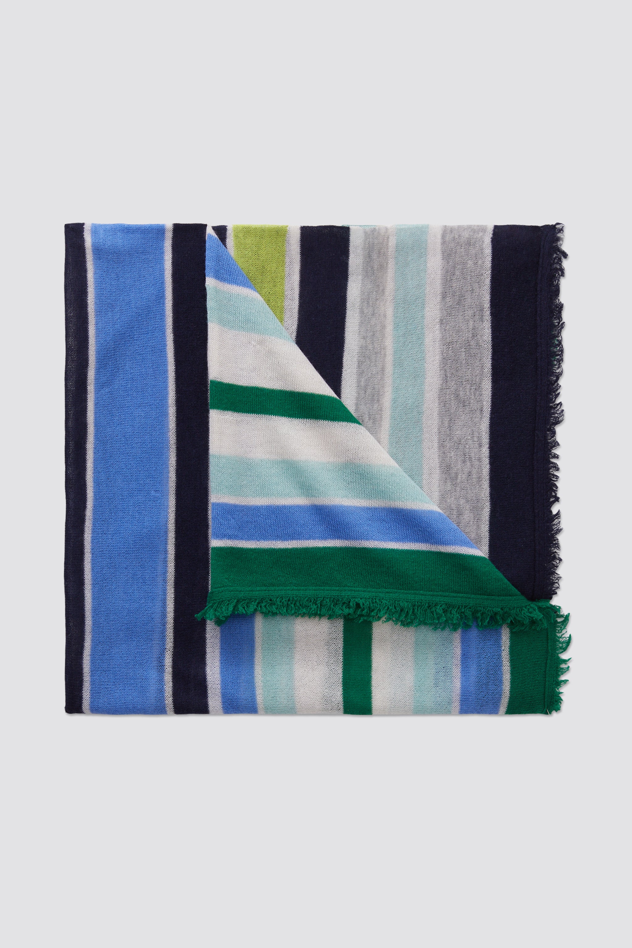 Ultra Light Cashmere Multi-striped Scarf