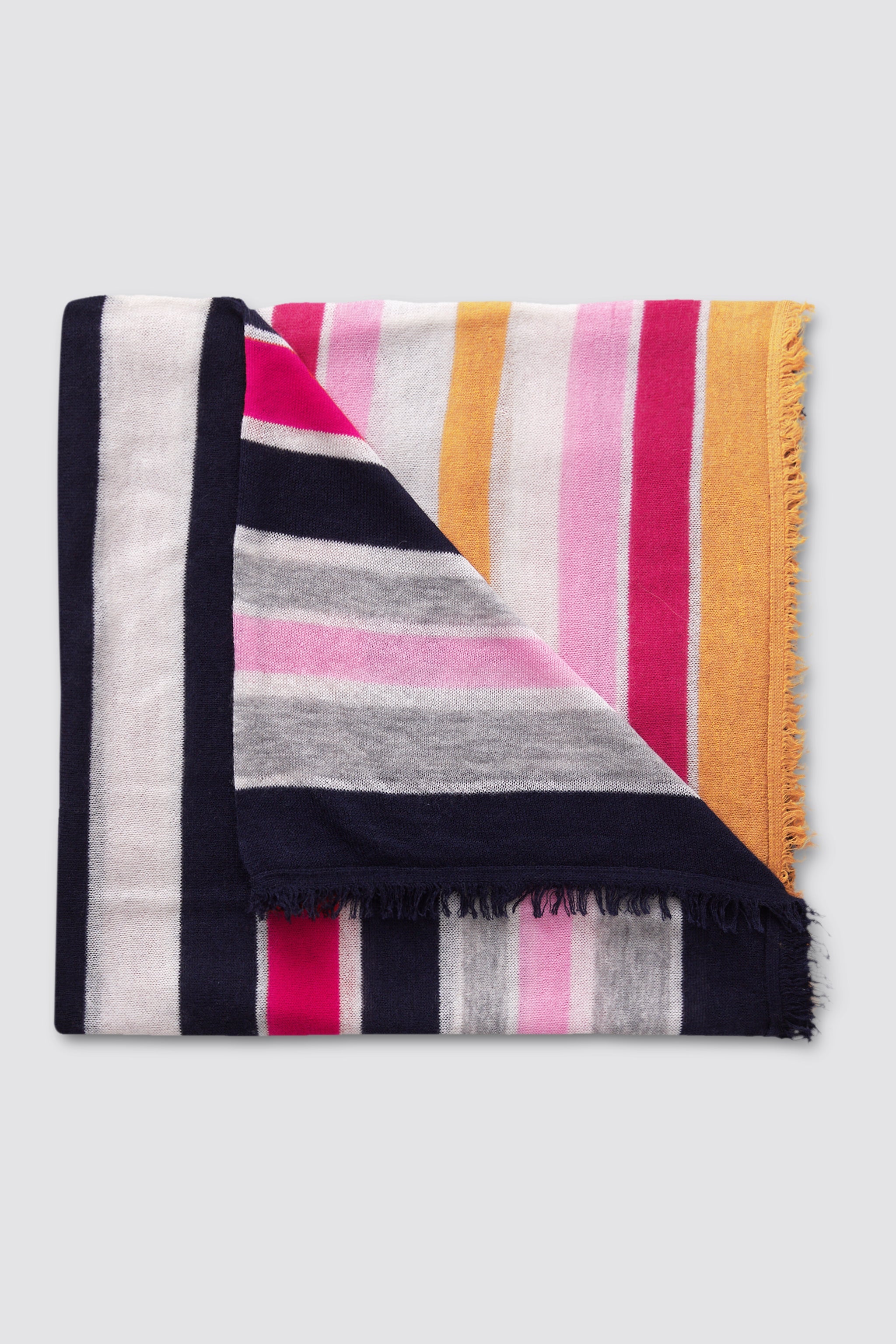 Ultra Light Cashmere Multi-striped Scarf