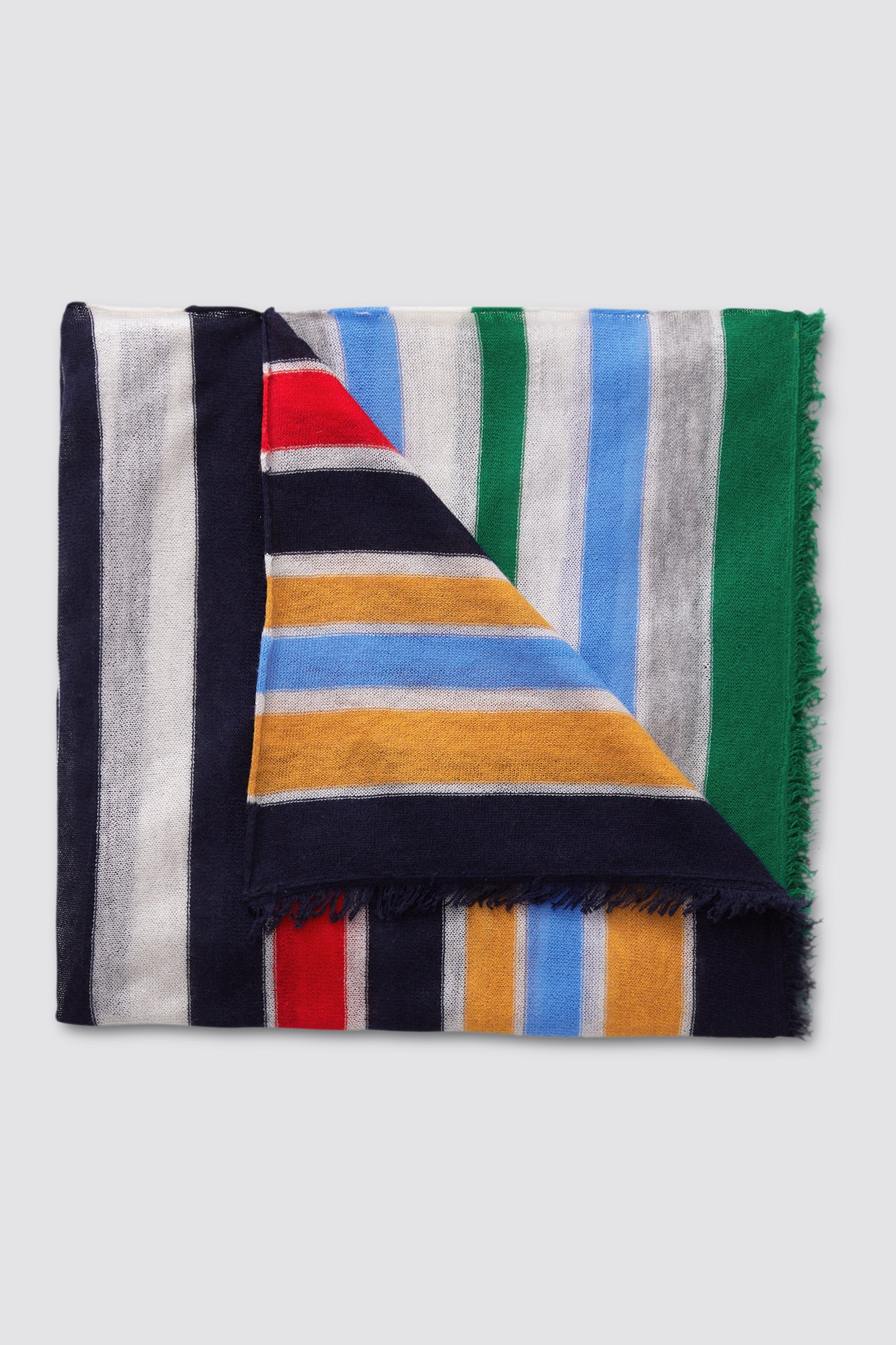 Ultra Light Cashmere Multi-striped Scarf