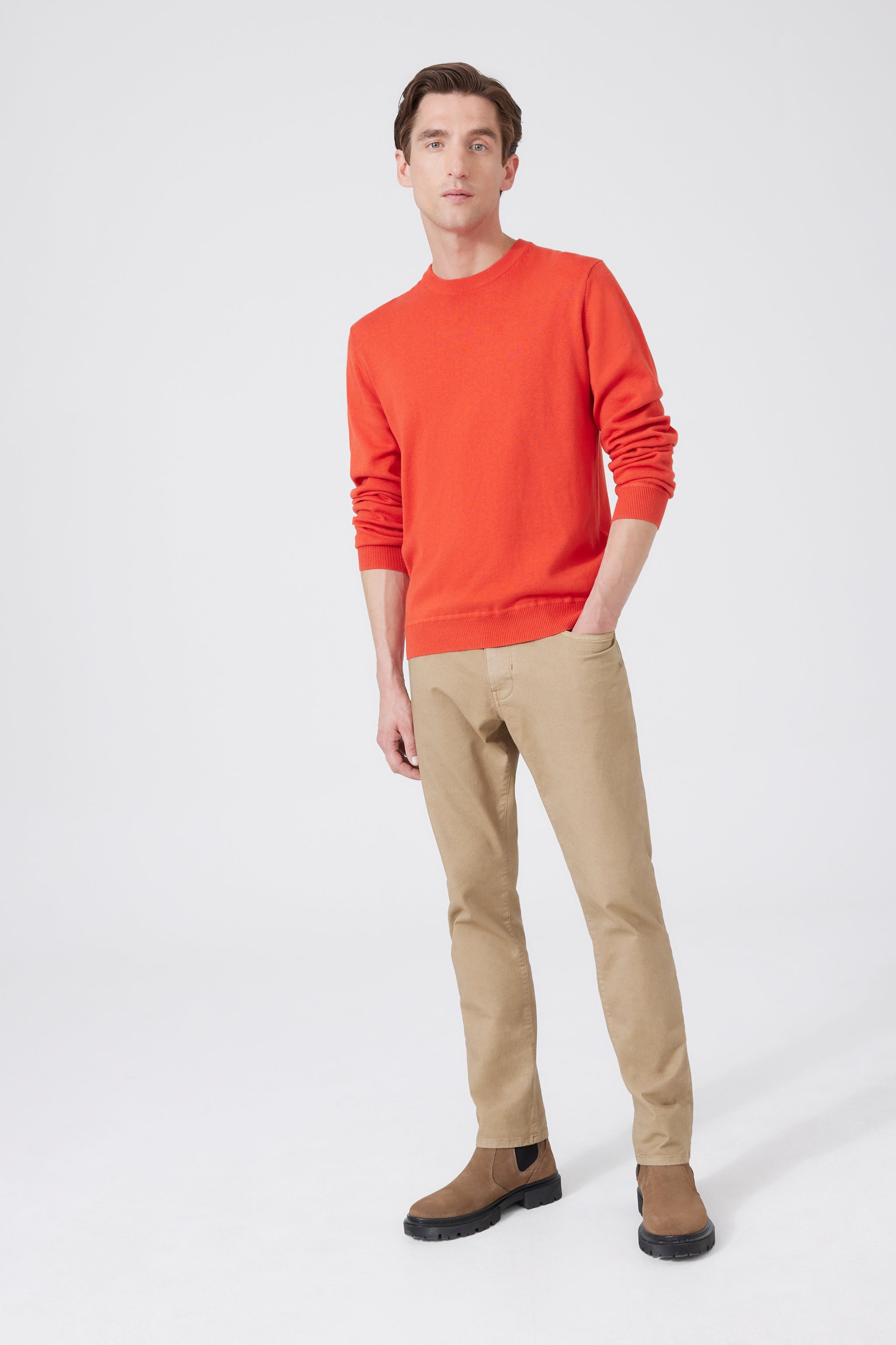 Pima Cotton-Cashmere Sweater