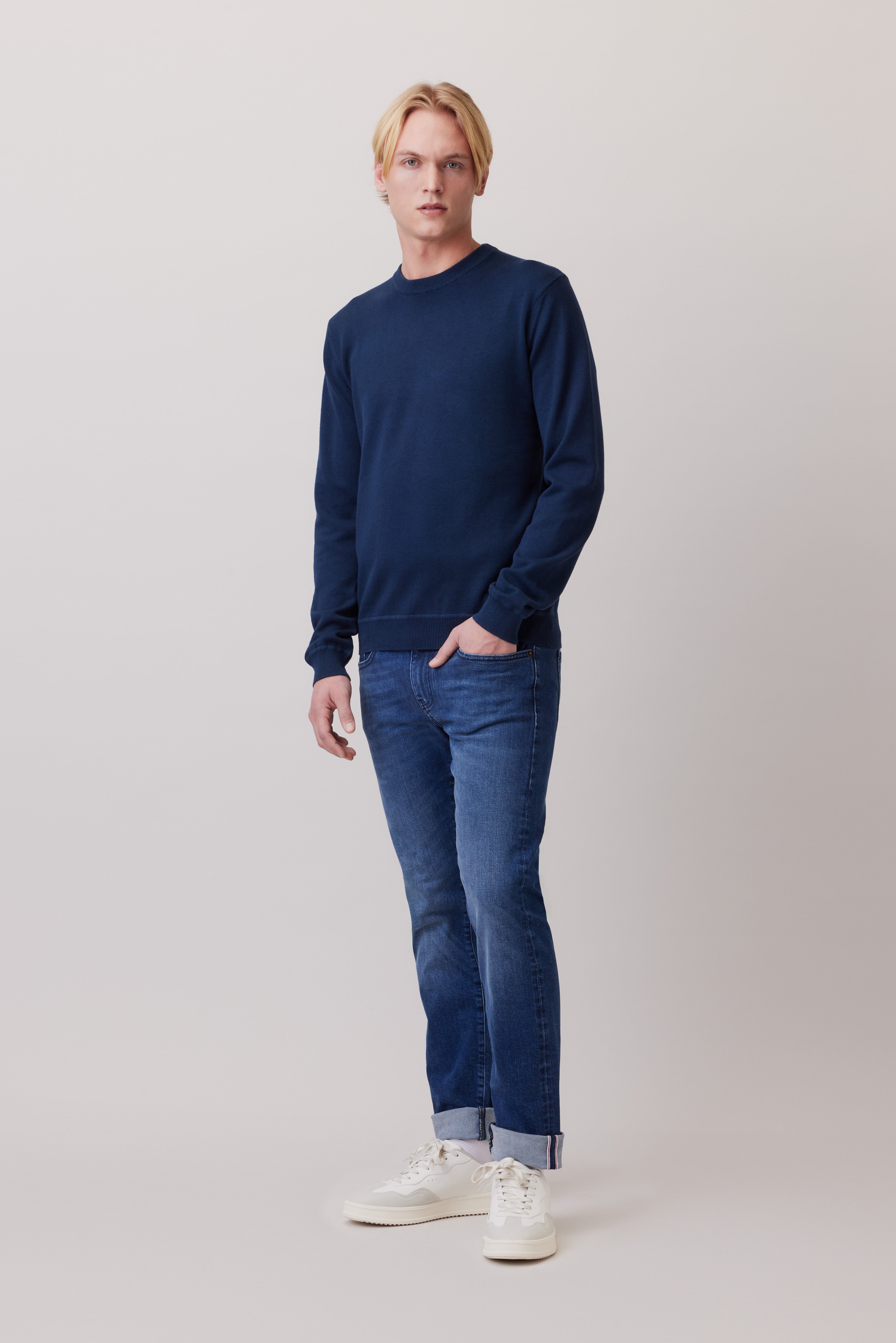 Pima Cotton-Cashmere Sweater