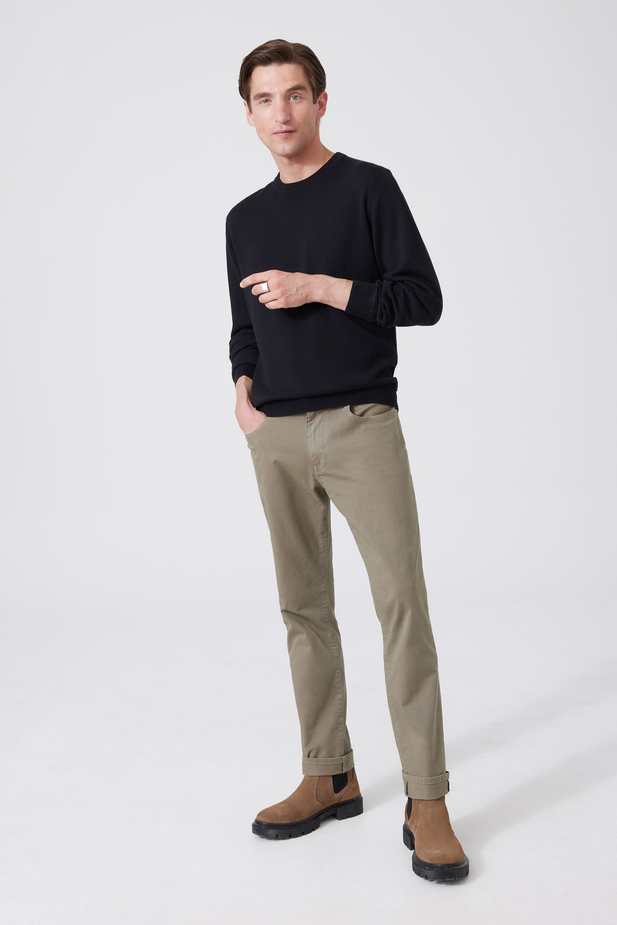 Pima Cotton-Cashmere Sweater