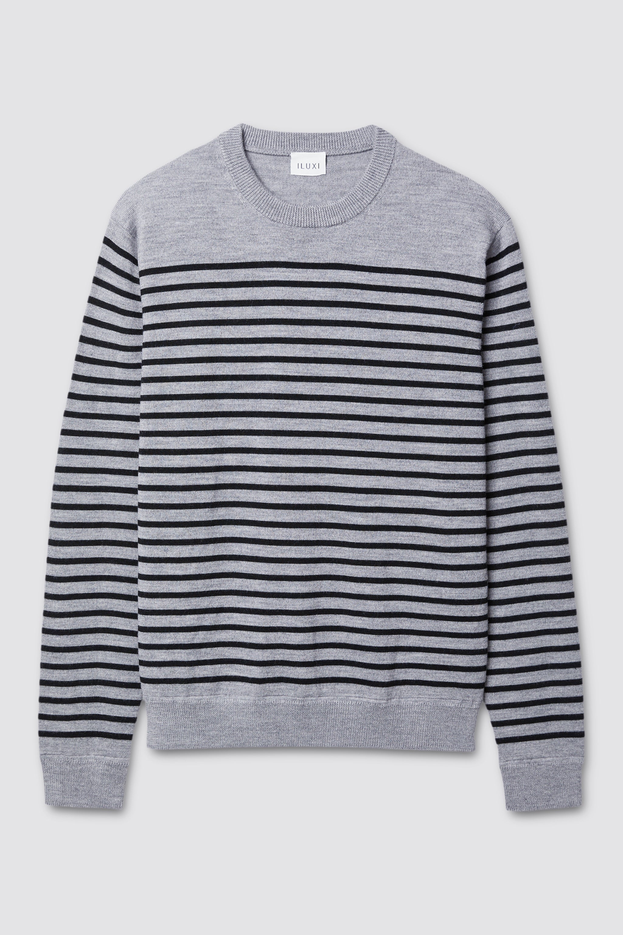 Extra Fine Merino Wool Multi-stripped Sweater