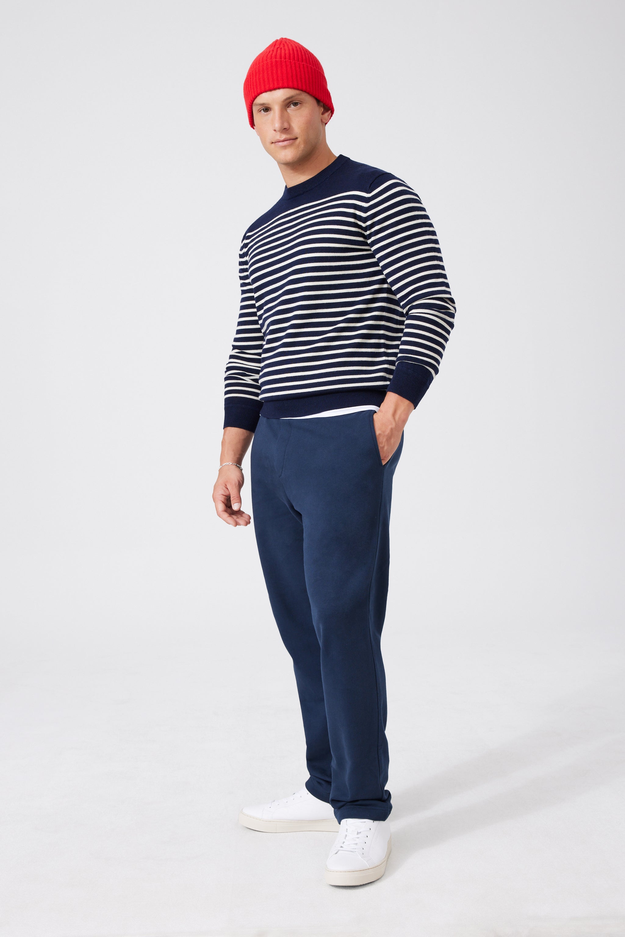 Extra Fine Merino Wool Multi-stripped Sweater