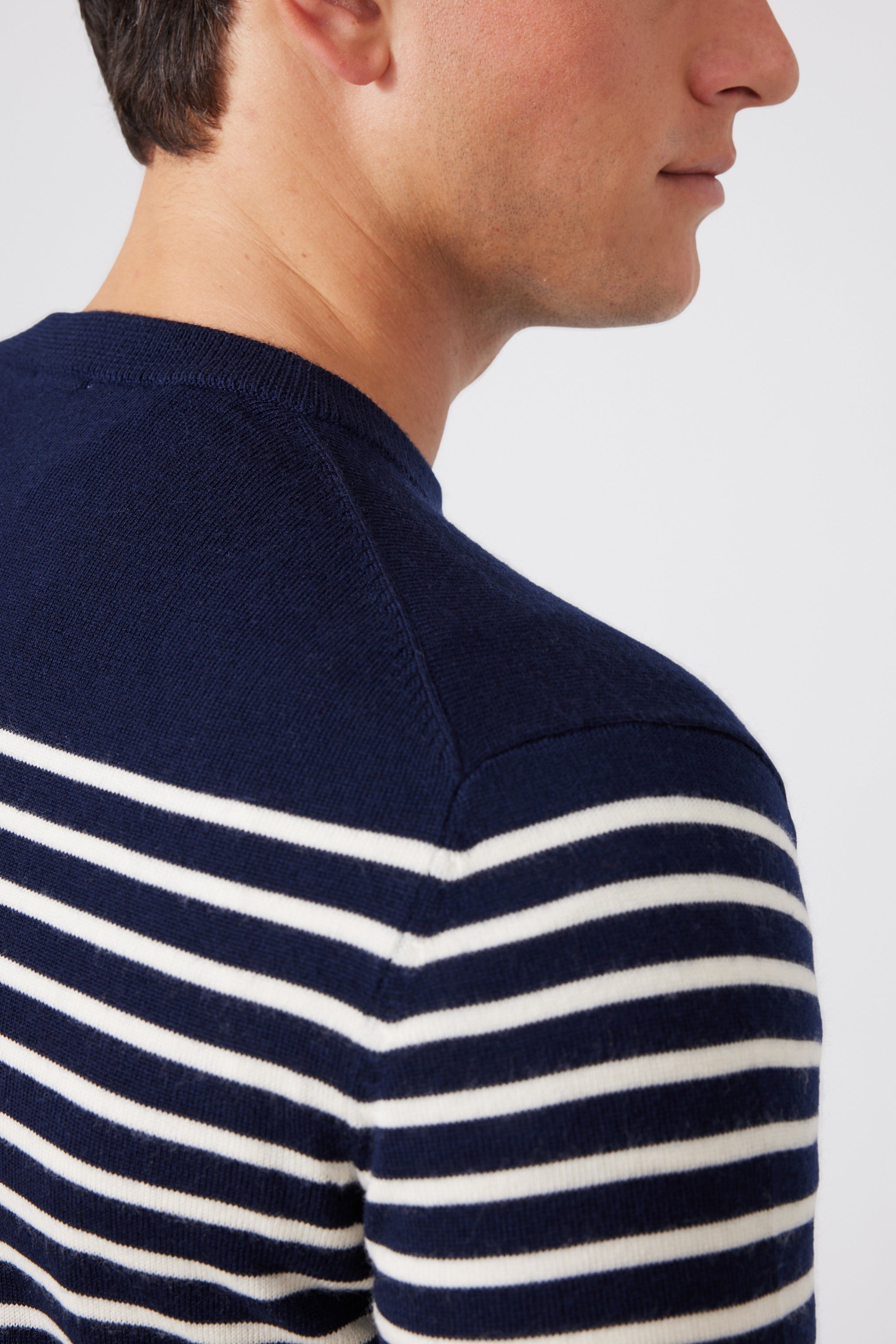 Extra Fine Merino Wool Multi-stripped Sweater