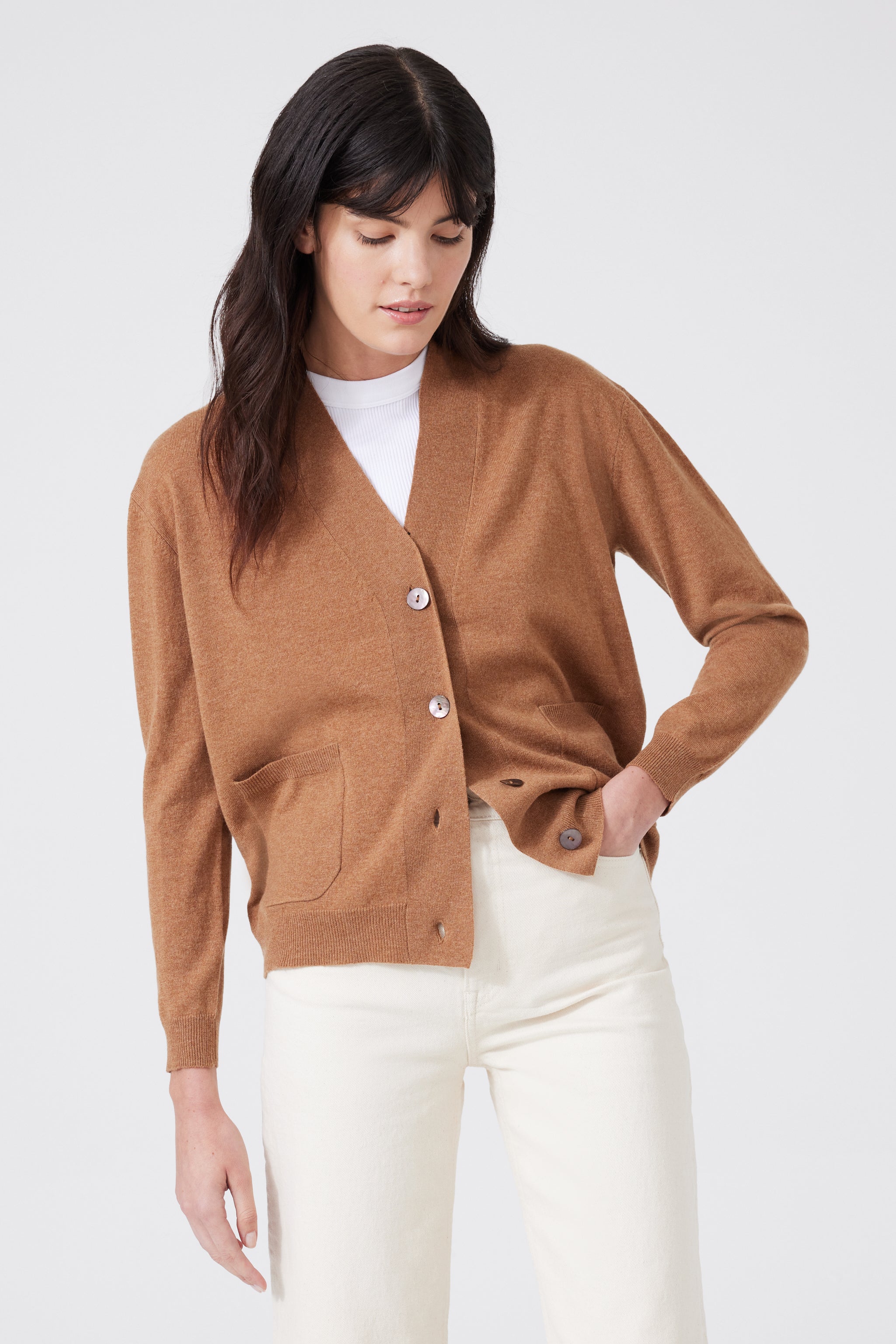 Cashmere V-neck Cardigan 