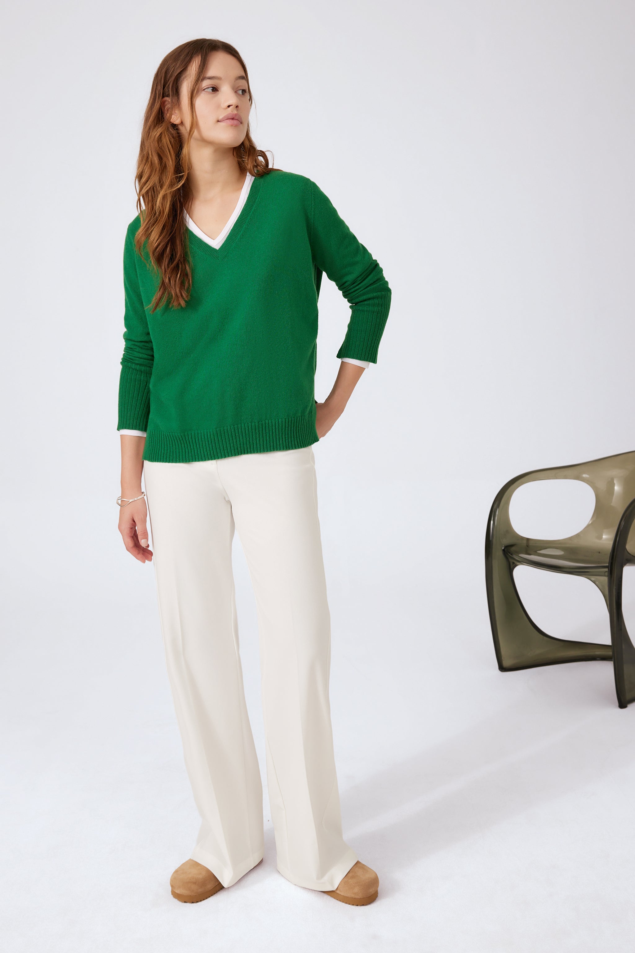 Cashmere V-Neck Pullover