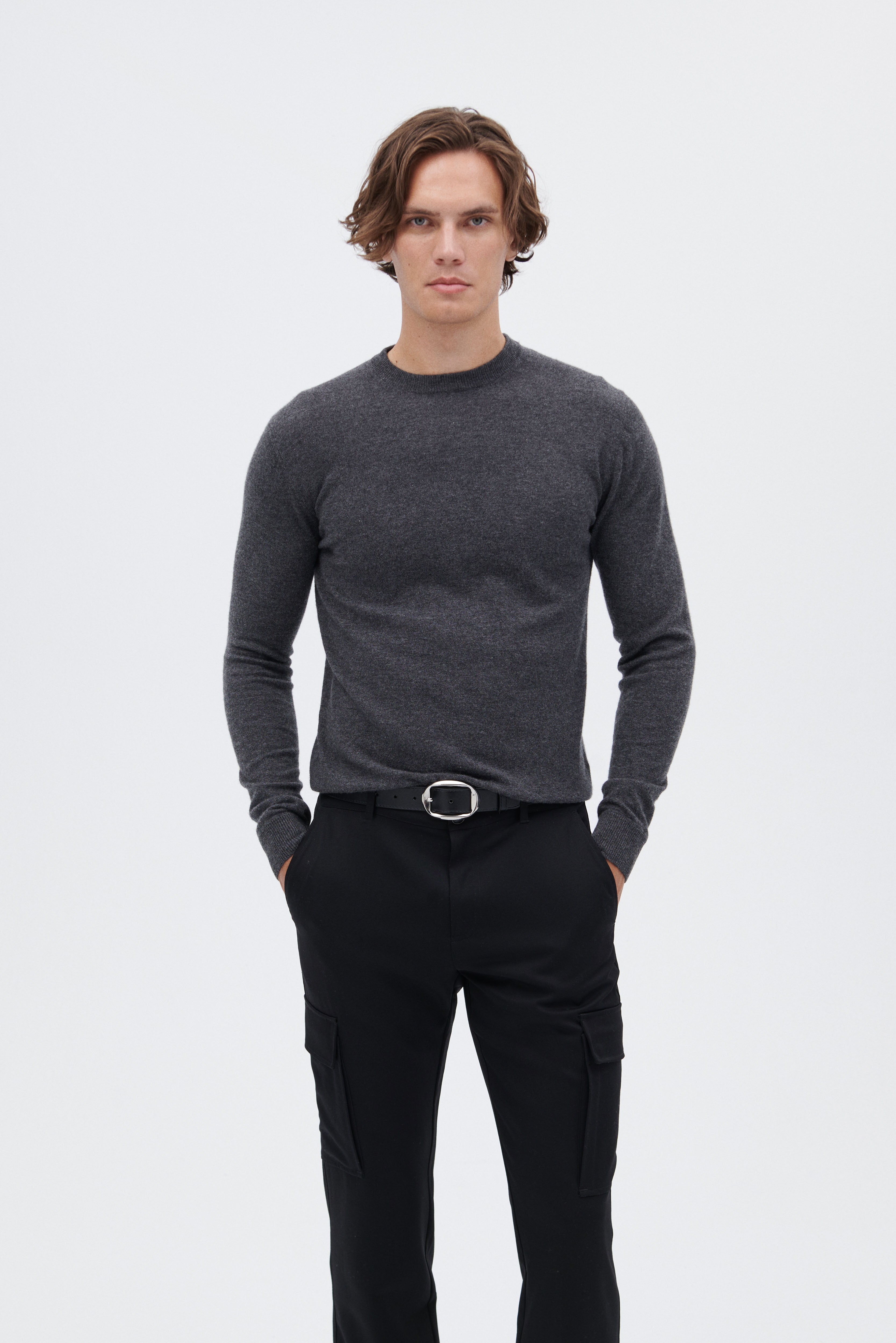 Cashmere Rundhalsausschnitt-Pullover