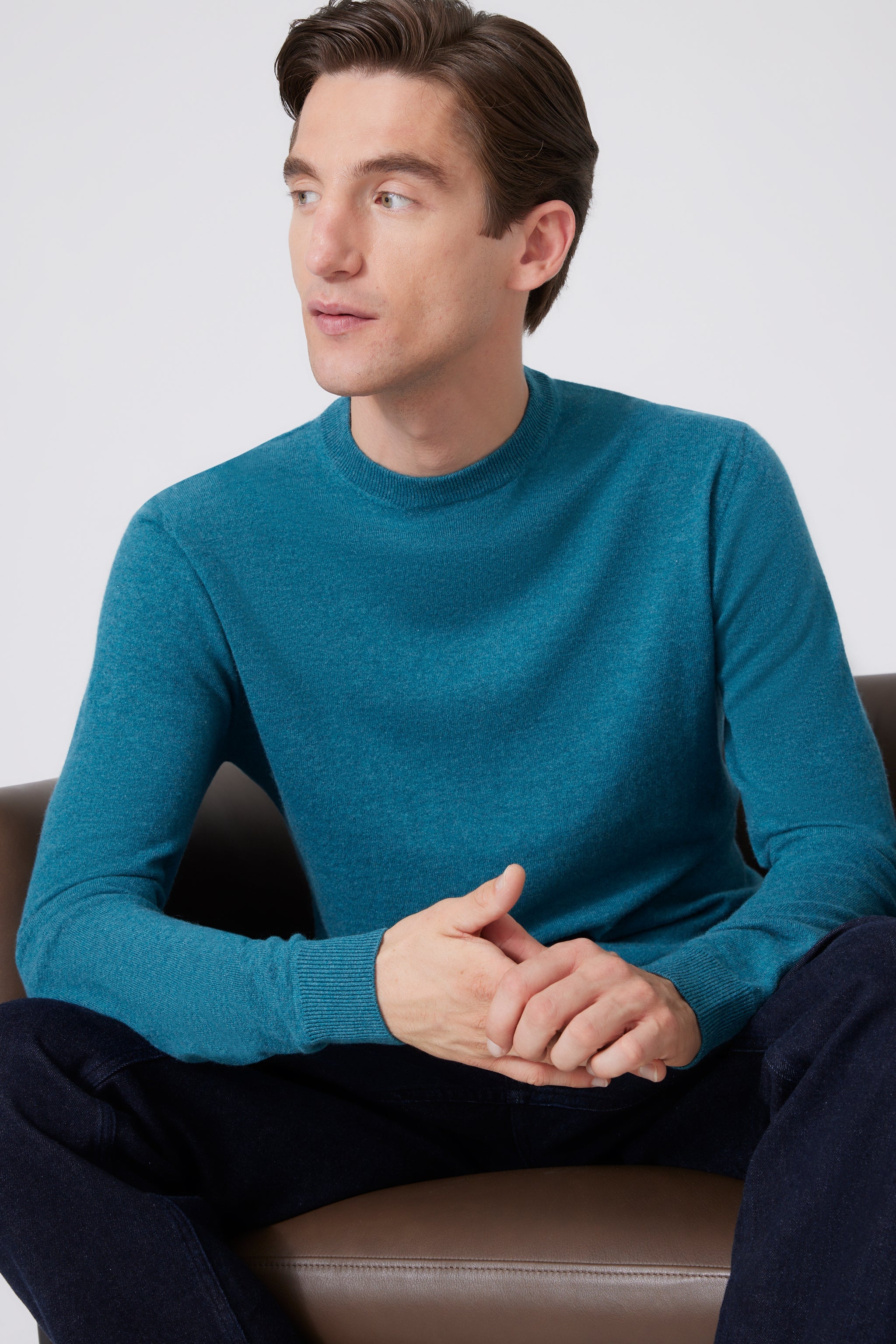 Cashmere Rundhalsausschnitt-Pullover