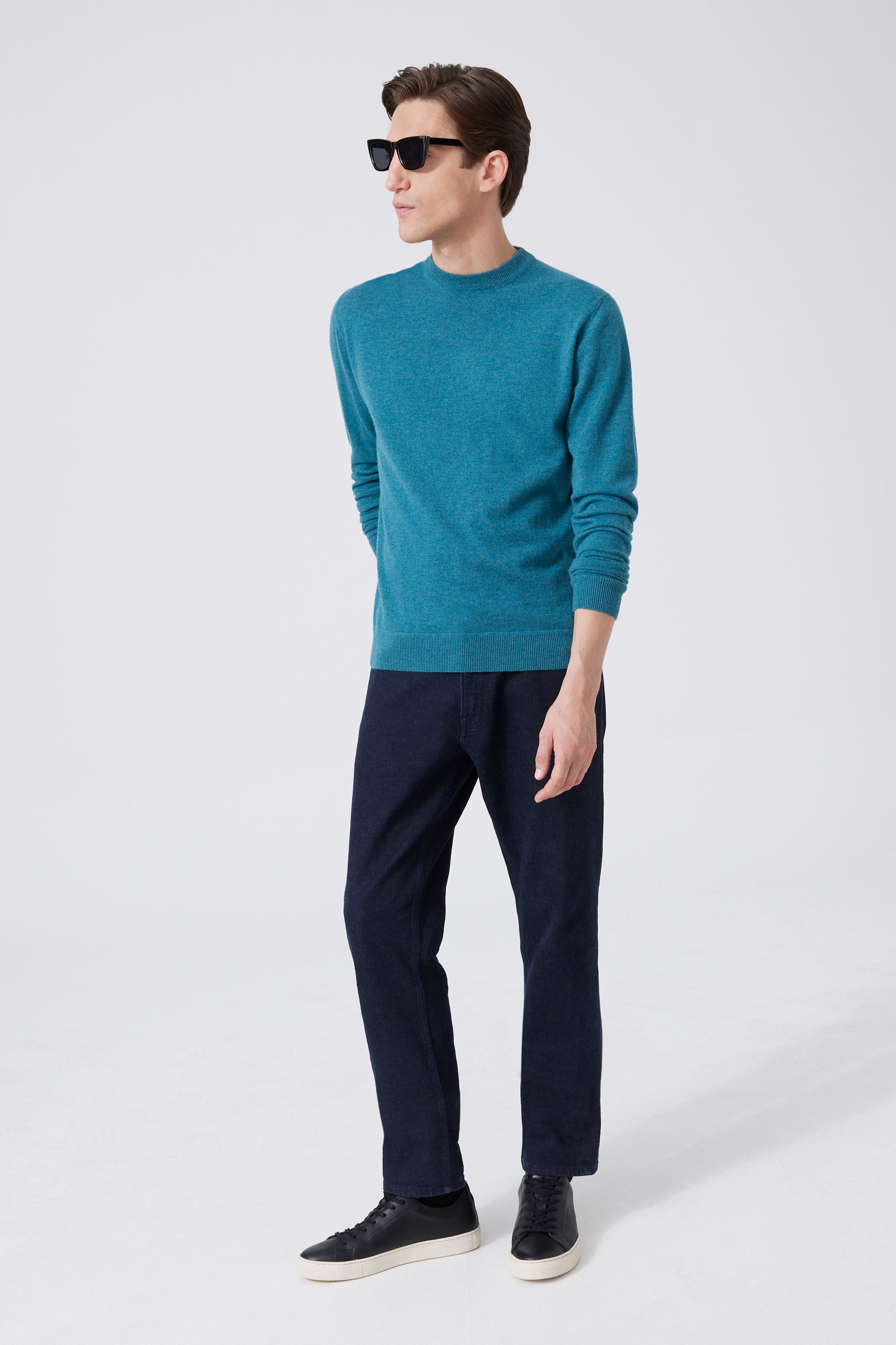 Cashmere Rundhalsausschnitt-Pullover