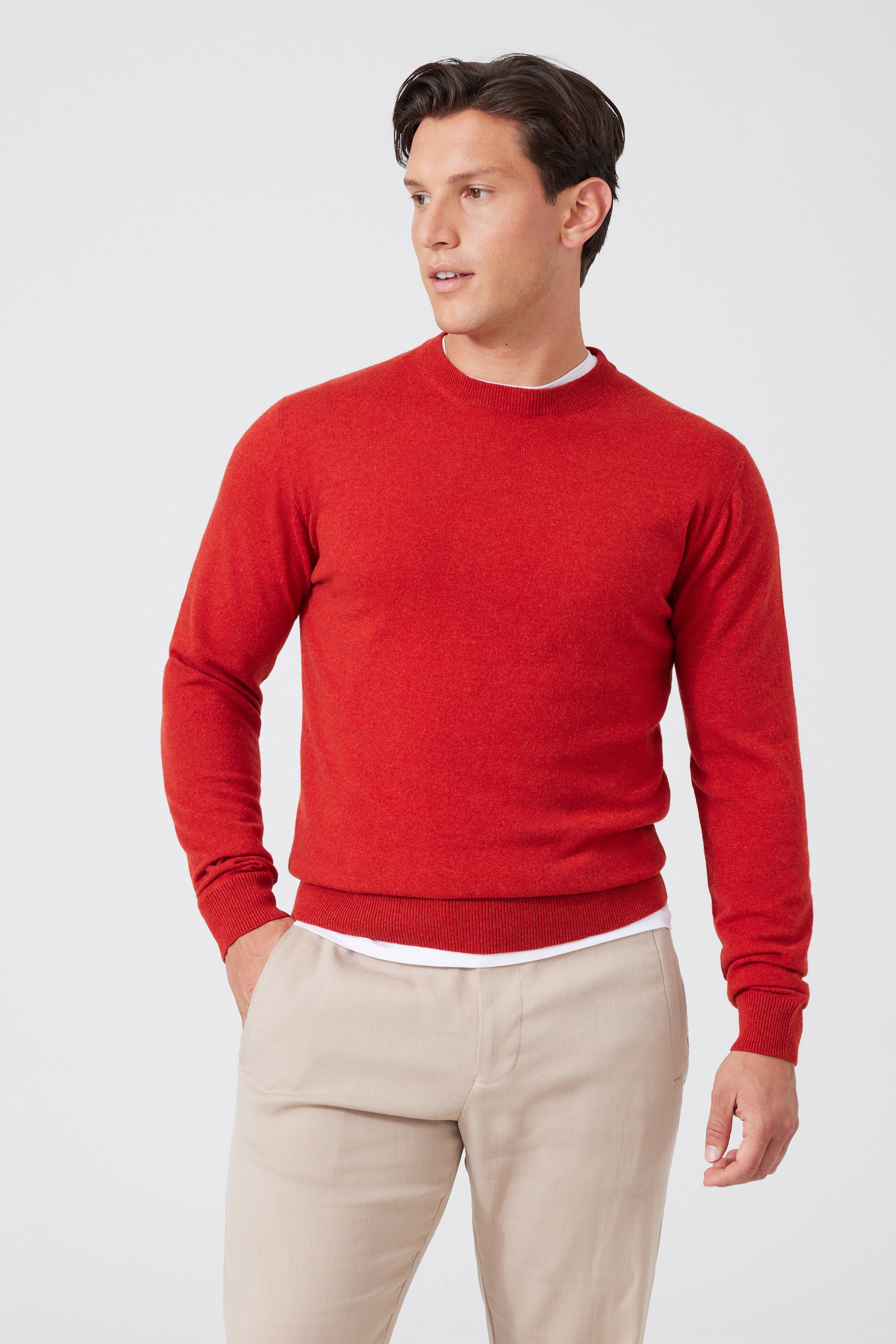 Cashmere Rundhalsausschnitt-Pullover