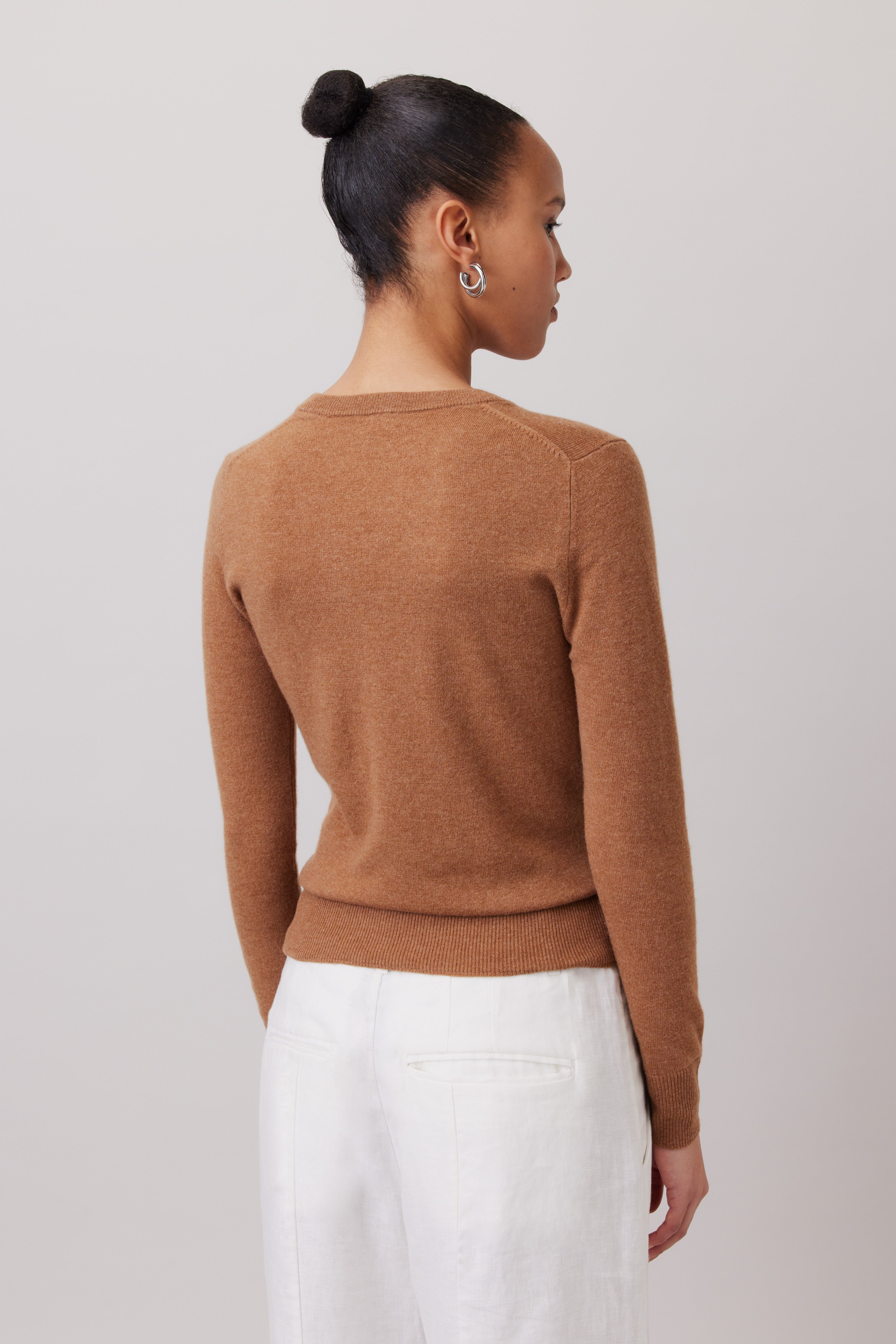 V-Pullover aus Cashmere