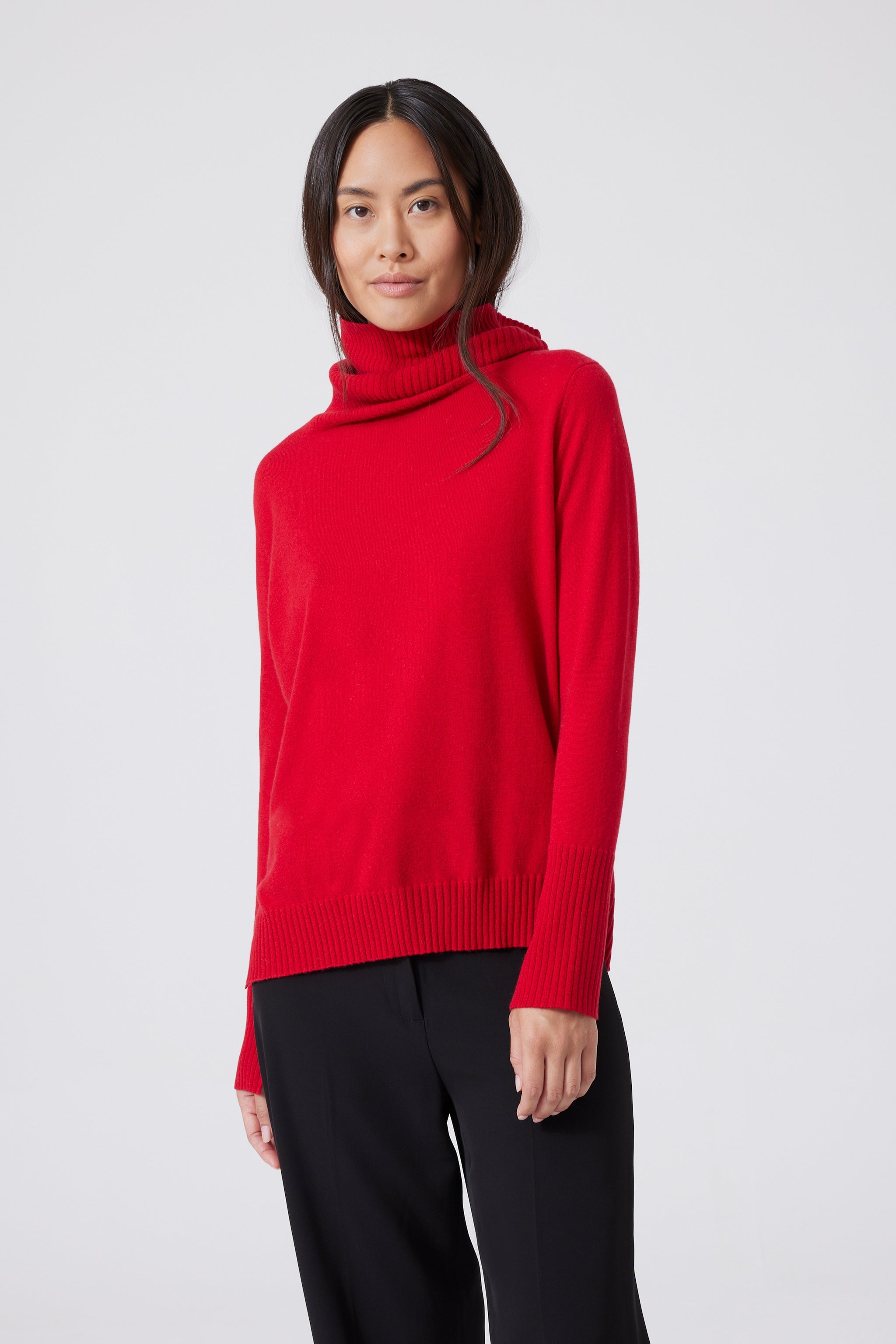 Cashmere Cowl-neck Sweater     