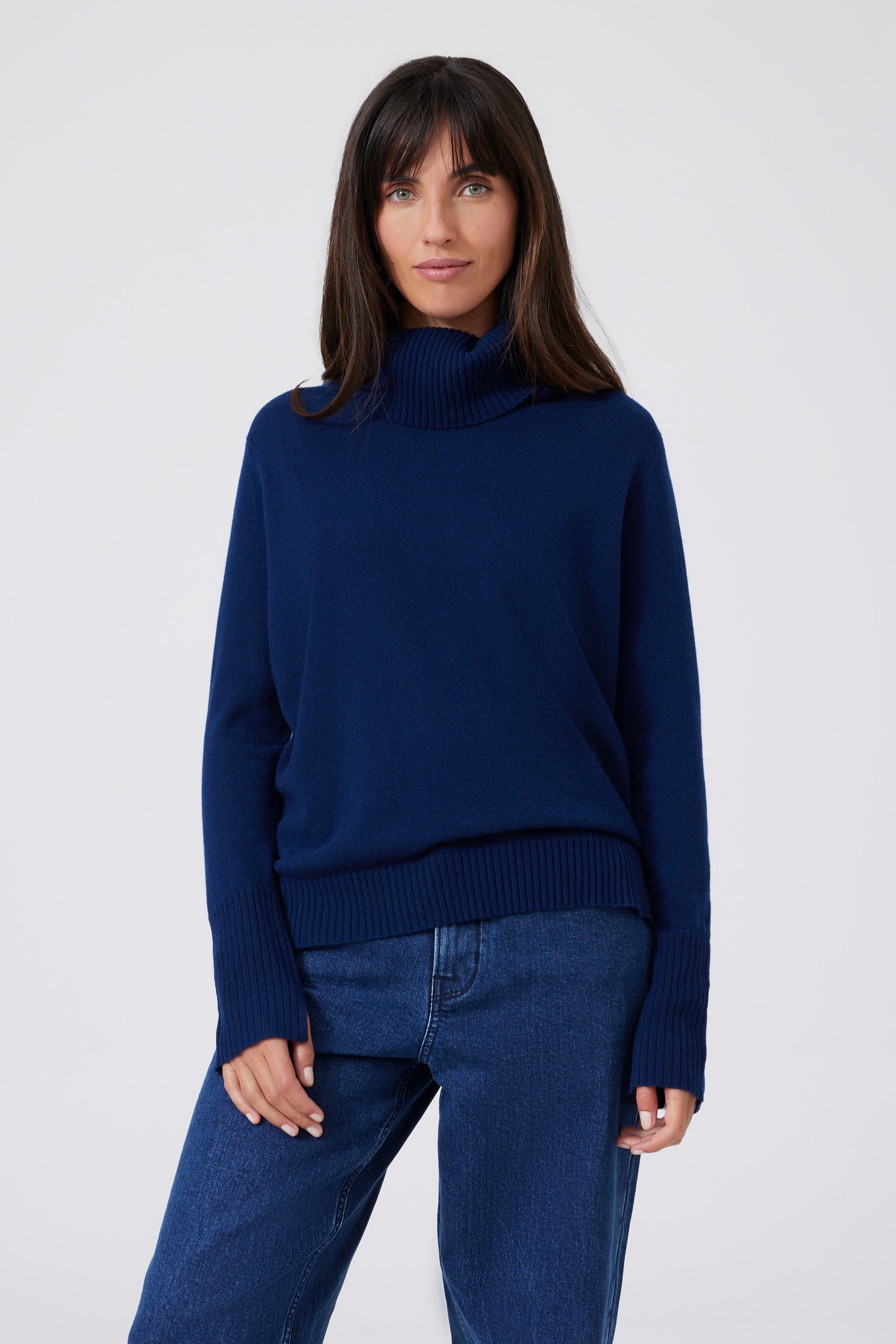 Cashmere Cowl-neck Sweater     