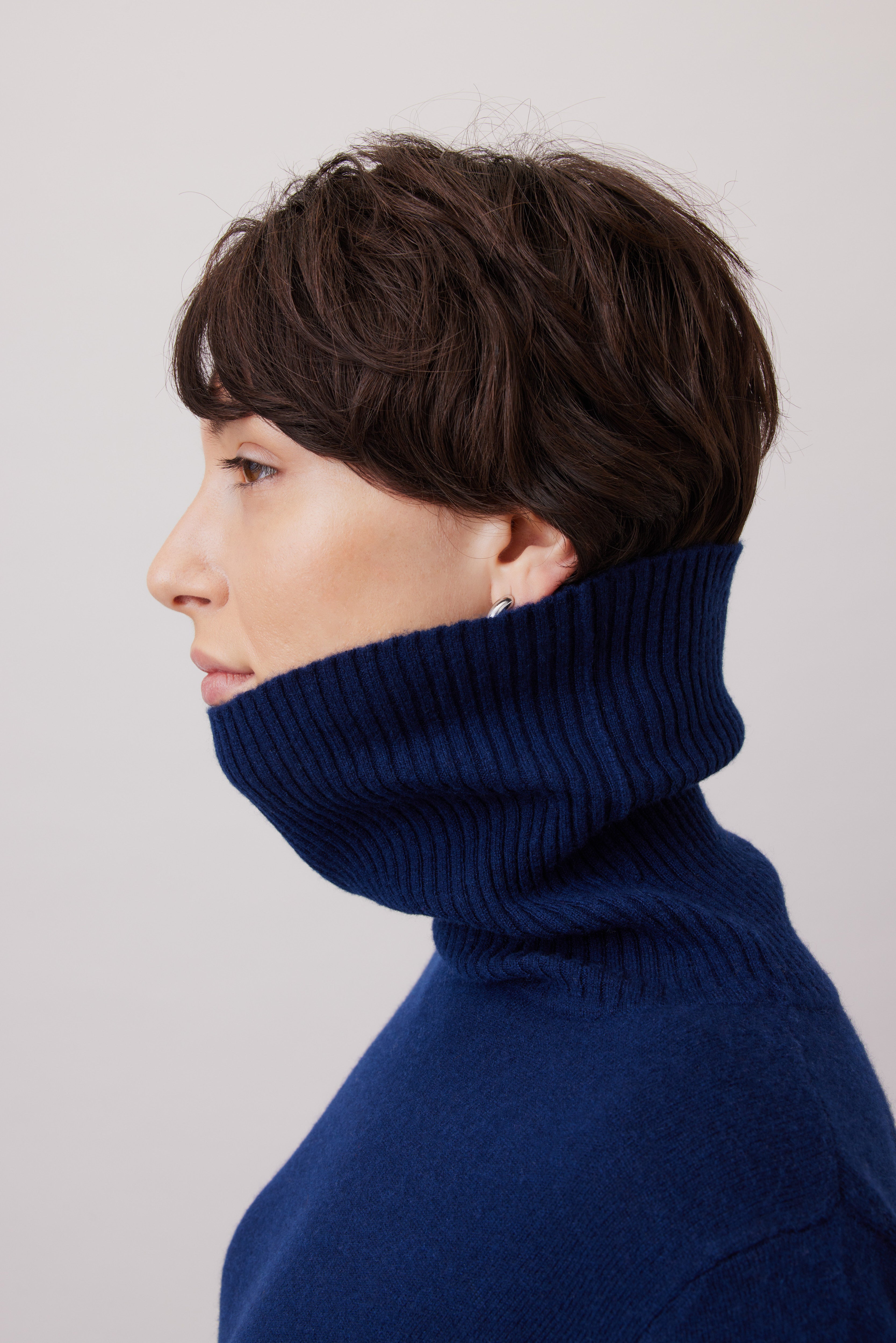 Cashmere Cowl-neck Sweater     