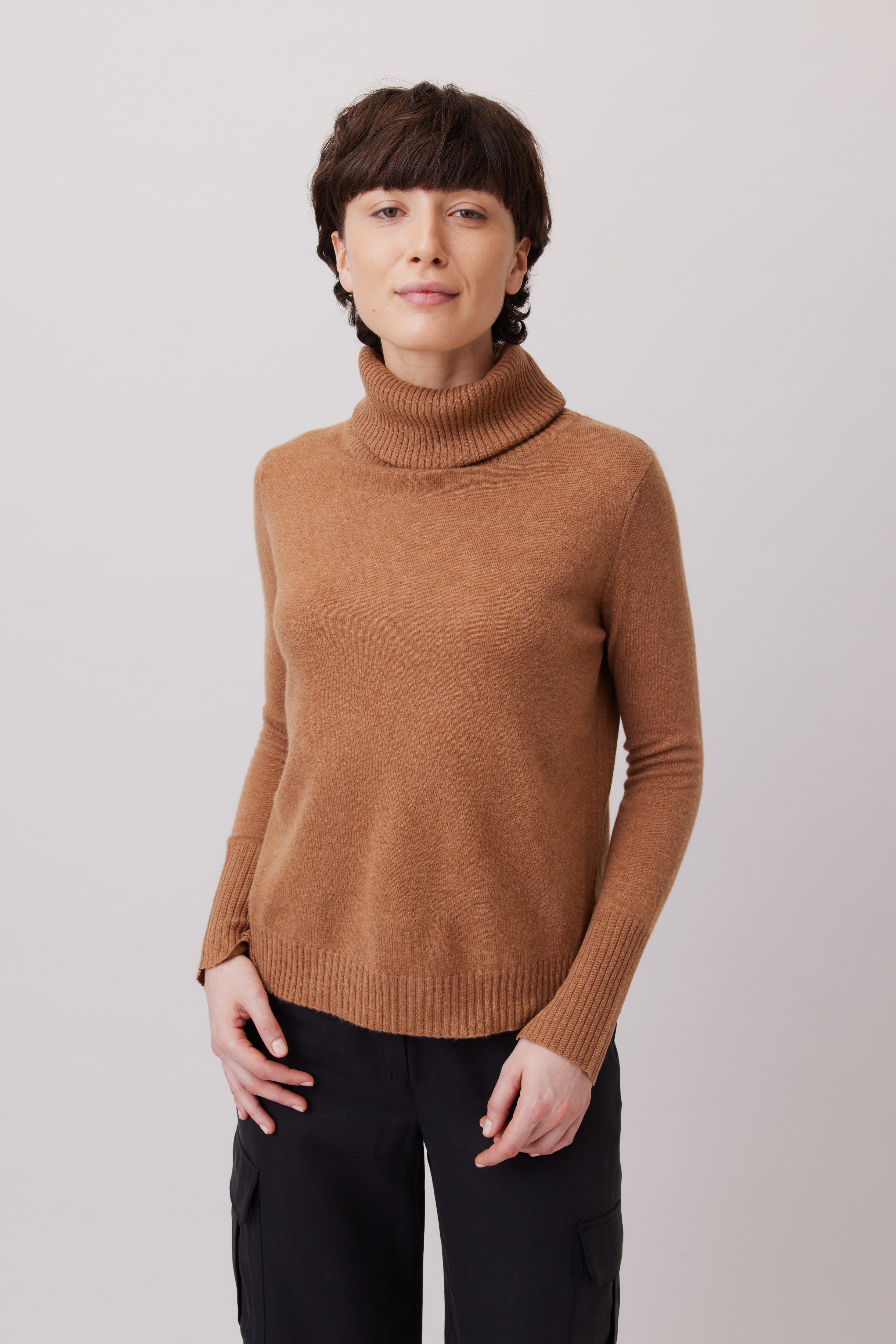 Cashmere Cowl-neck Sweater     