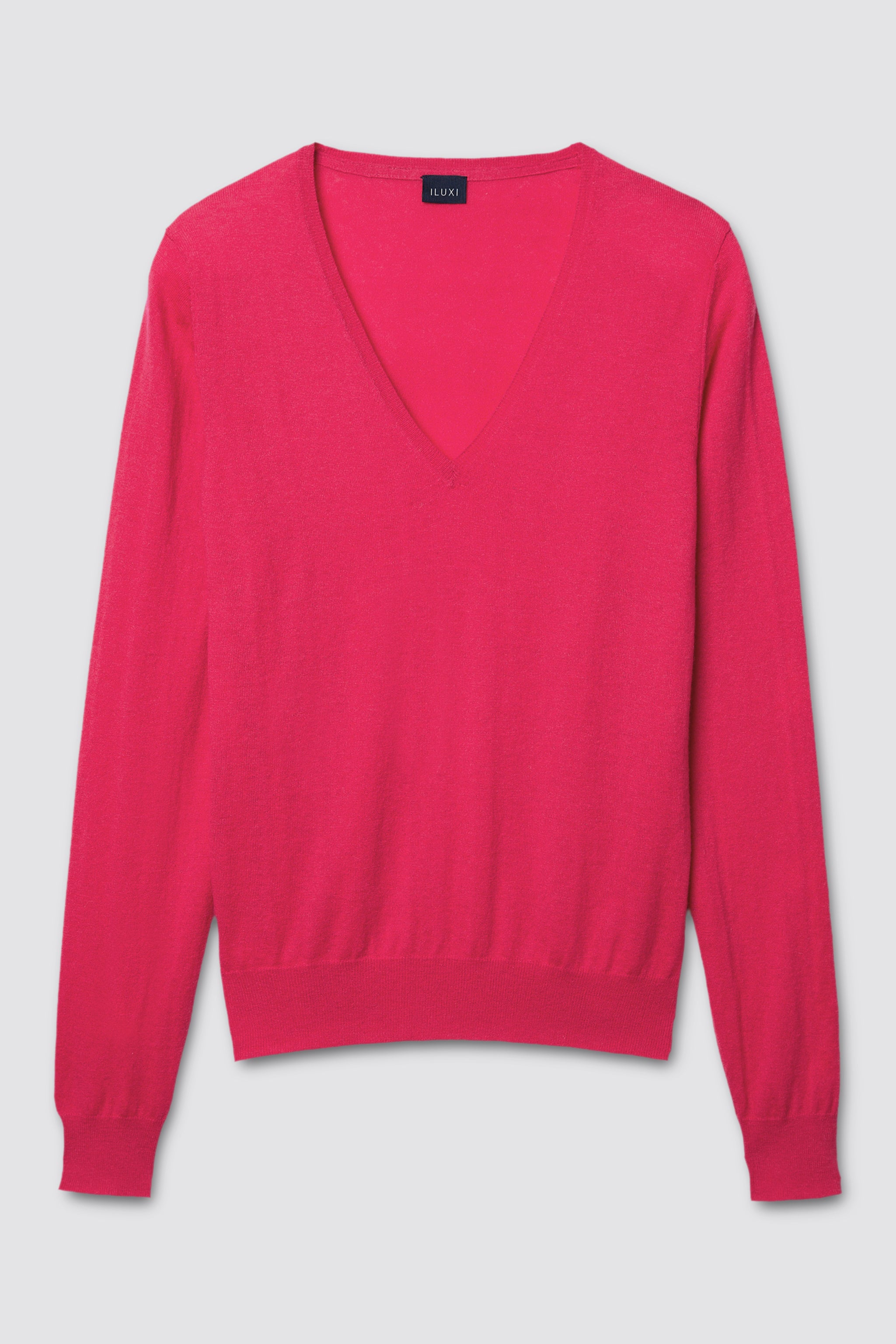 V-Pullover aus leichtem Cashmere