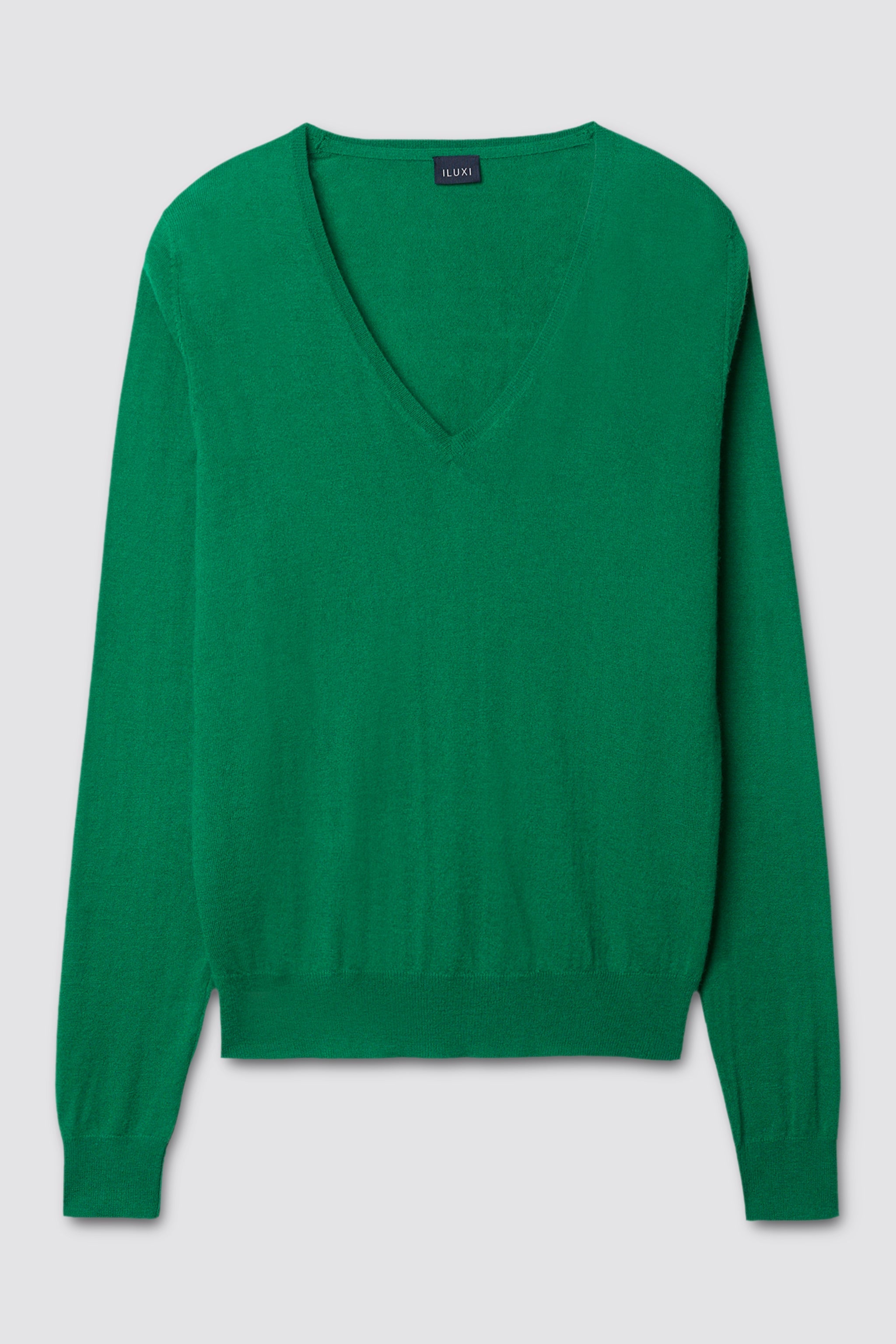 V-Pullover aus leichtem Cashmere