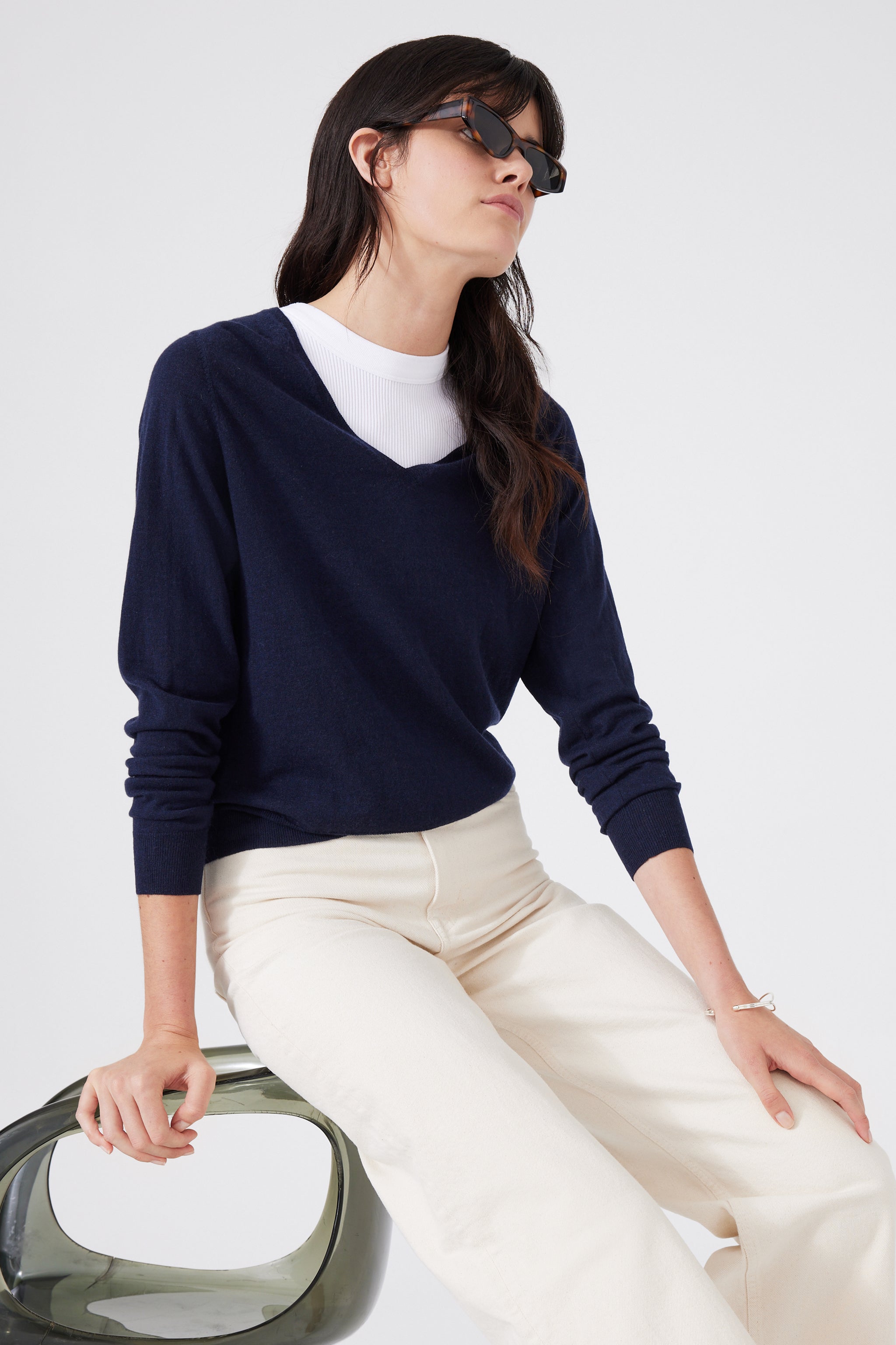 Ultra Light Cashmere V-neck Sweater