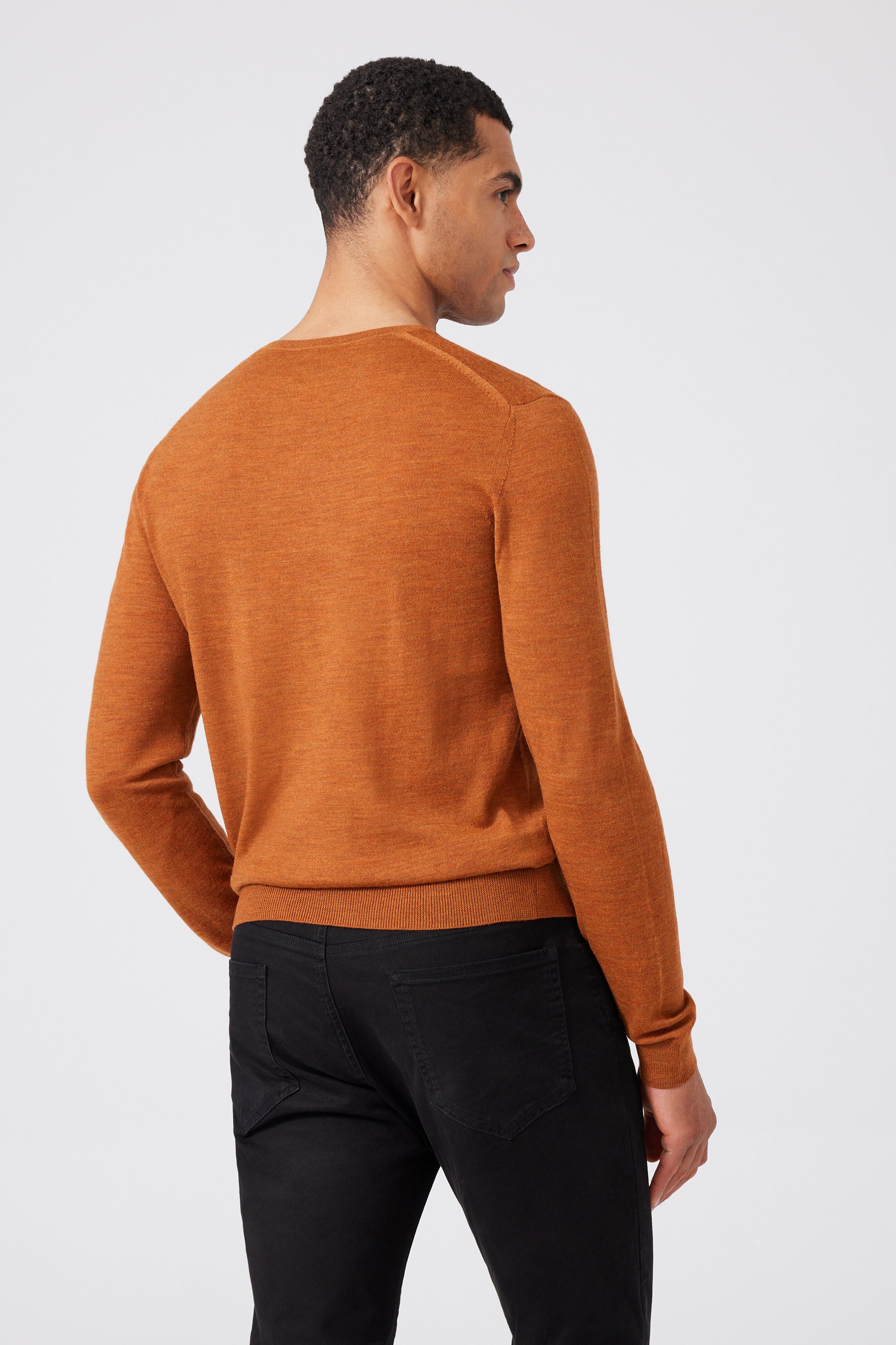 Extra Fine Merino Wool V-neck Sweater