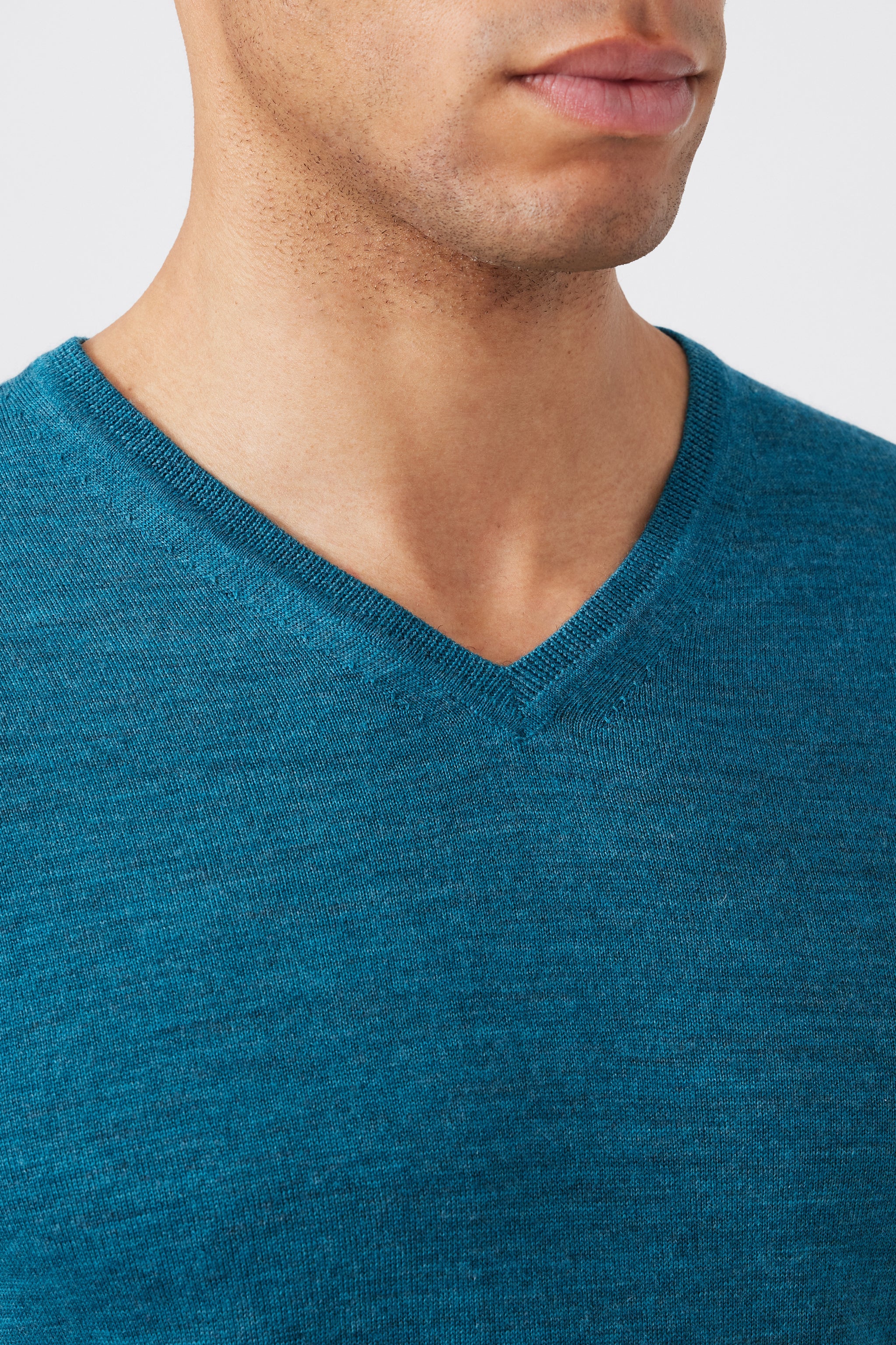 Extra Fine Merino Wool V-neck Sweater