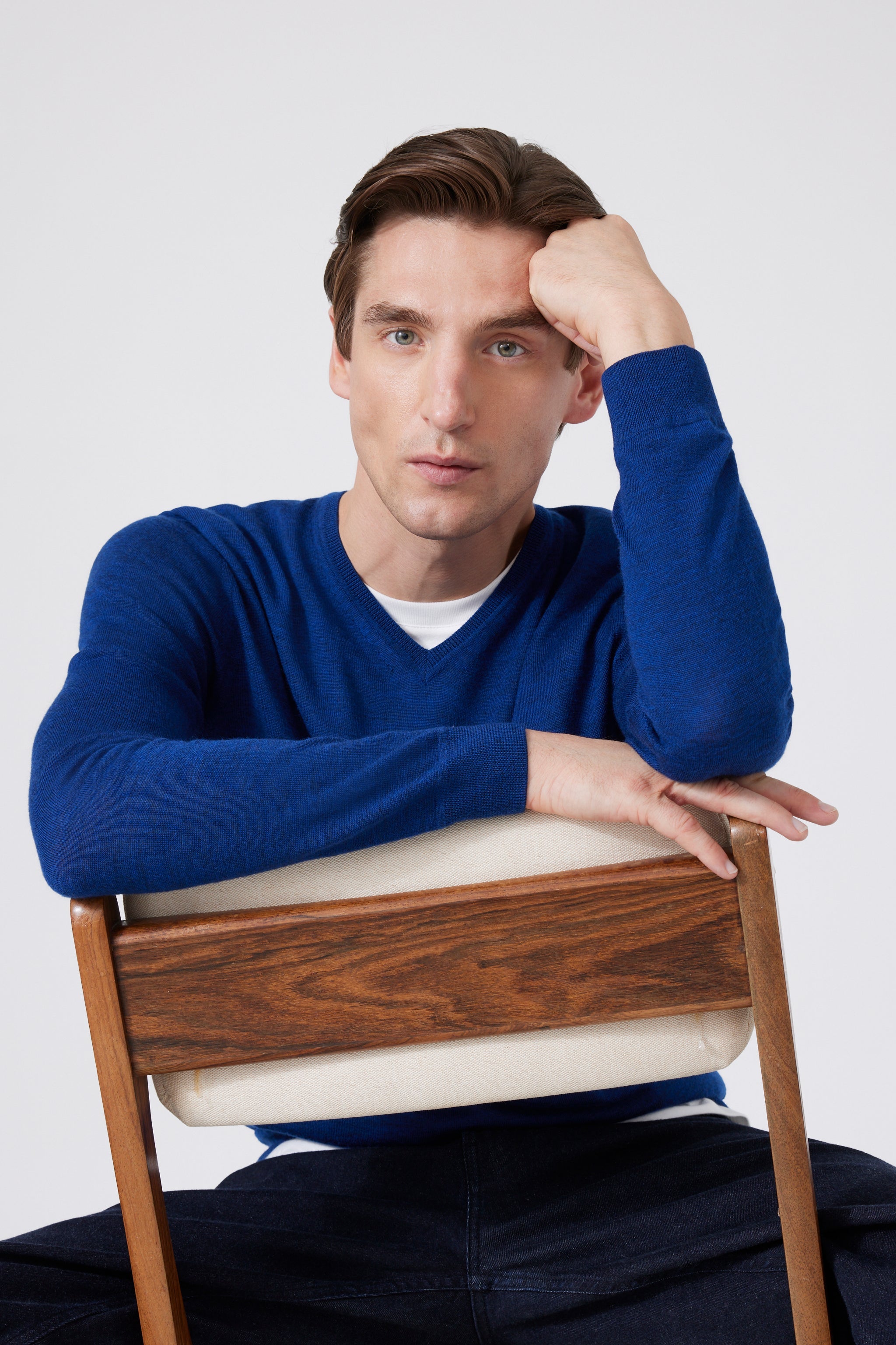 Extra Fine Merino Wool V-neck Sweater