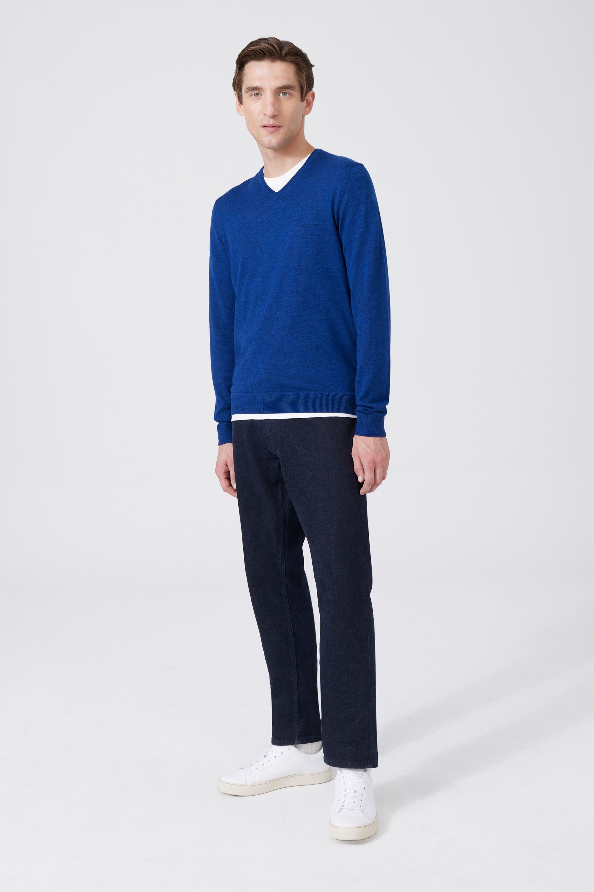 Extra Fine Merino Wool V-neck Sweater