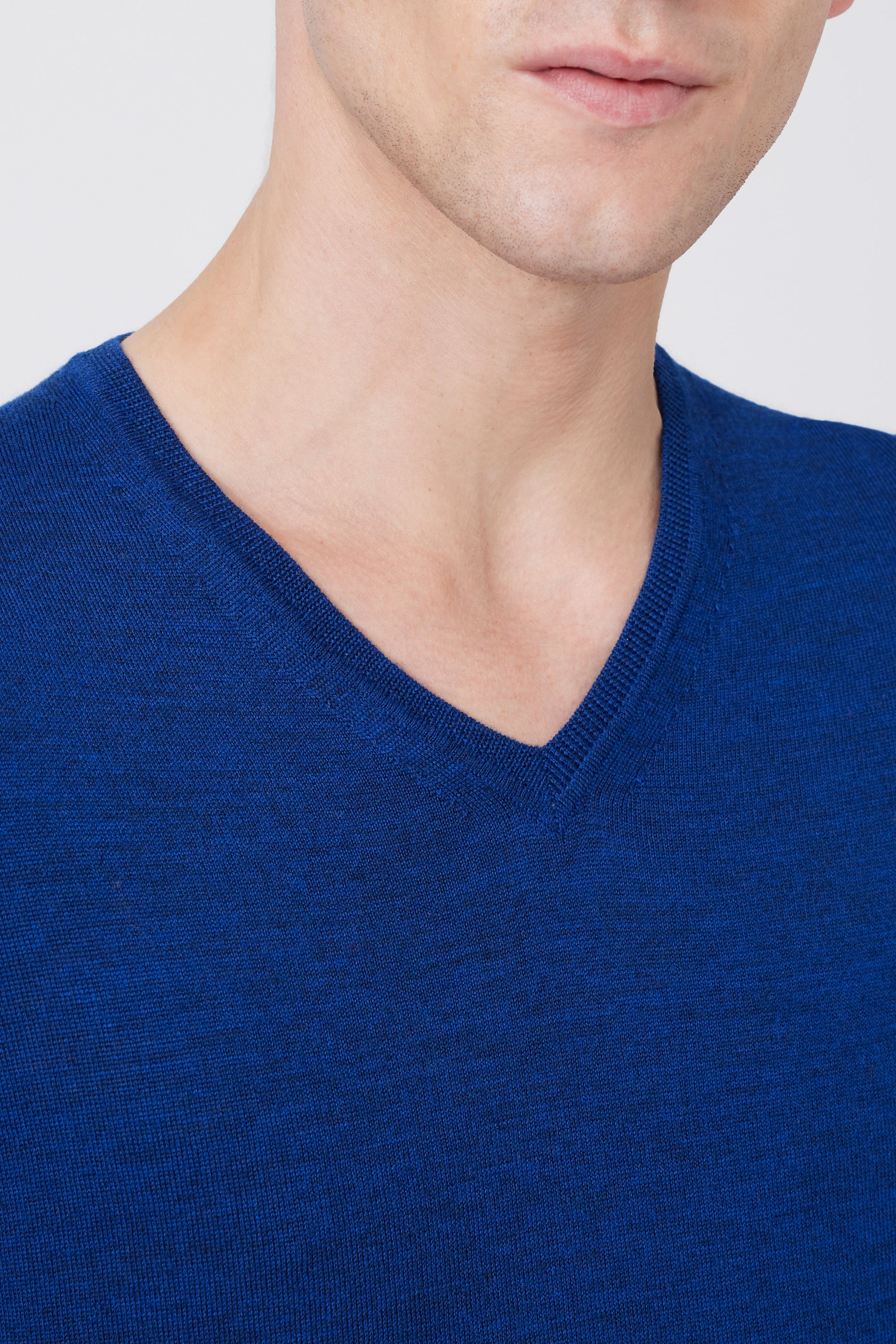 Extra Fine Merino Wool V-neck Sweater