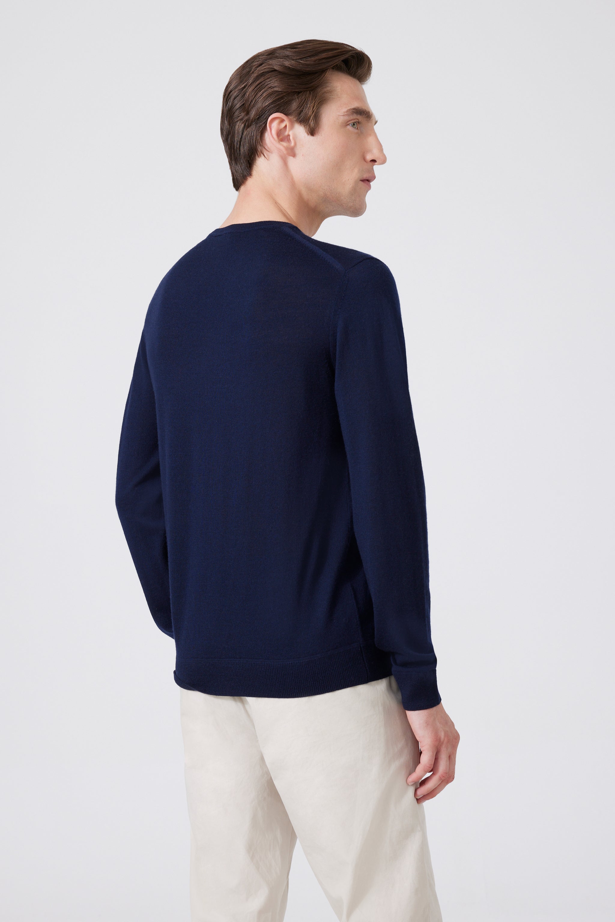 Extra Fine Merino Wool V-neck Sweater