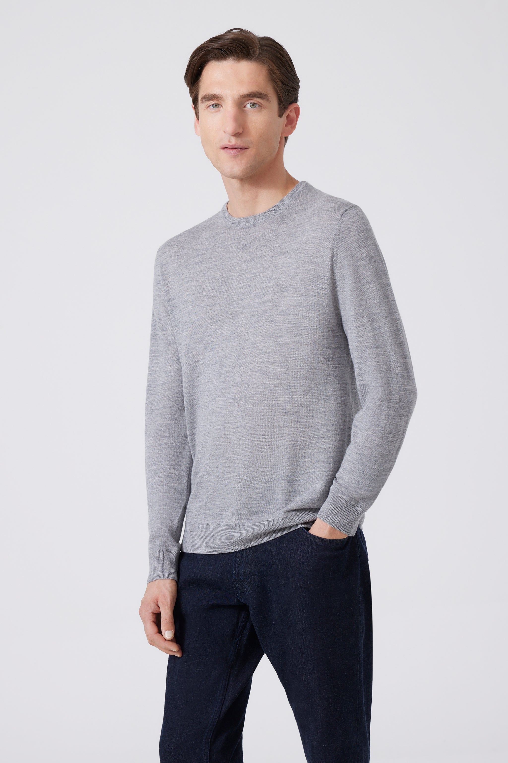 Extra Fine Merino Wool Round Neck Sweater