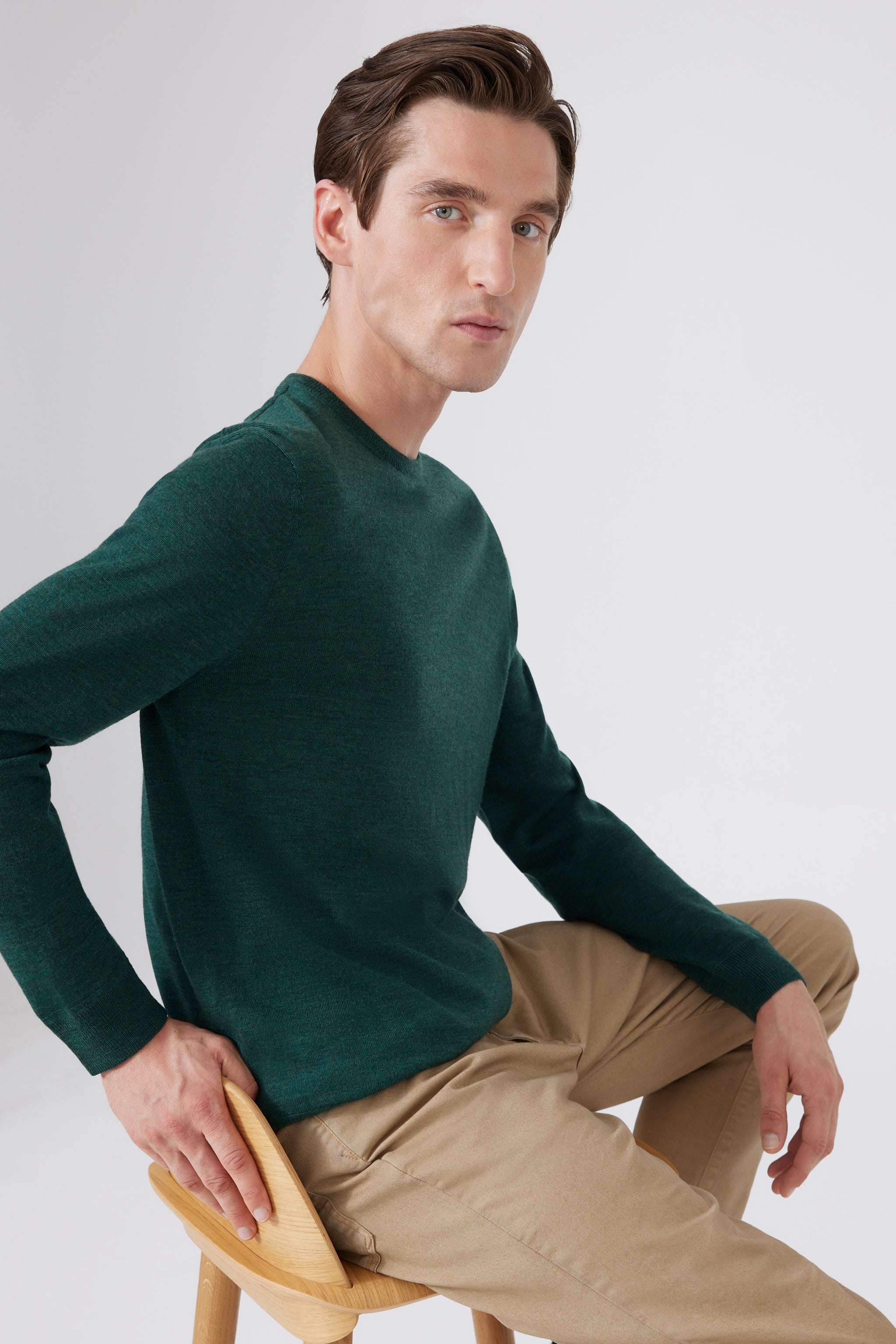 Extra Fine Merino Wool Round Neck Sweater