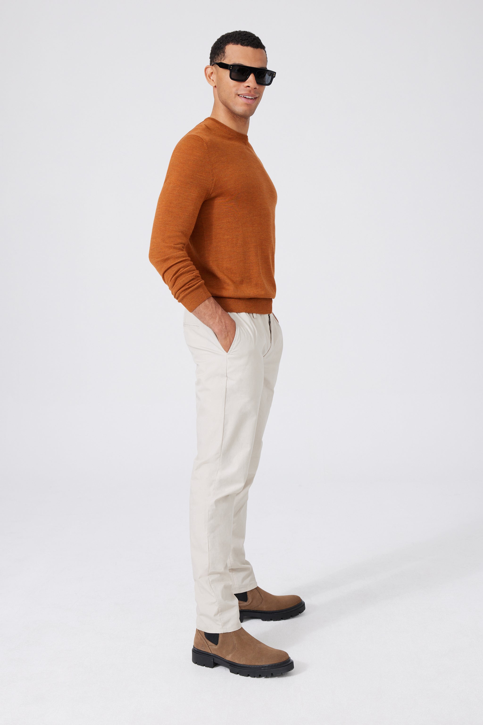 Extra Fine Merino Wool Round Neck Sweater