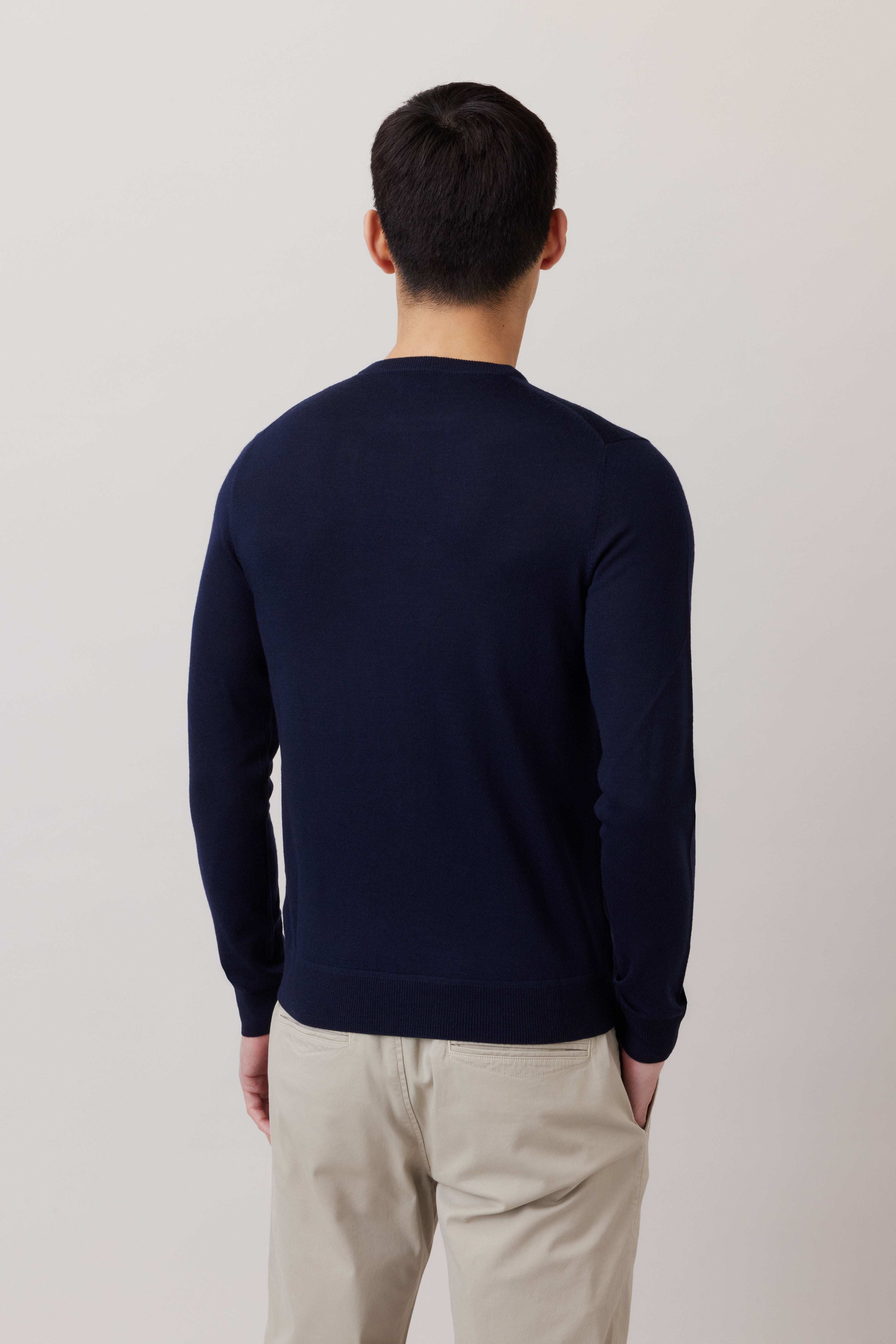 Extra Fine Merino Wool Round Neck Sweater