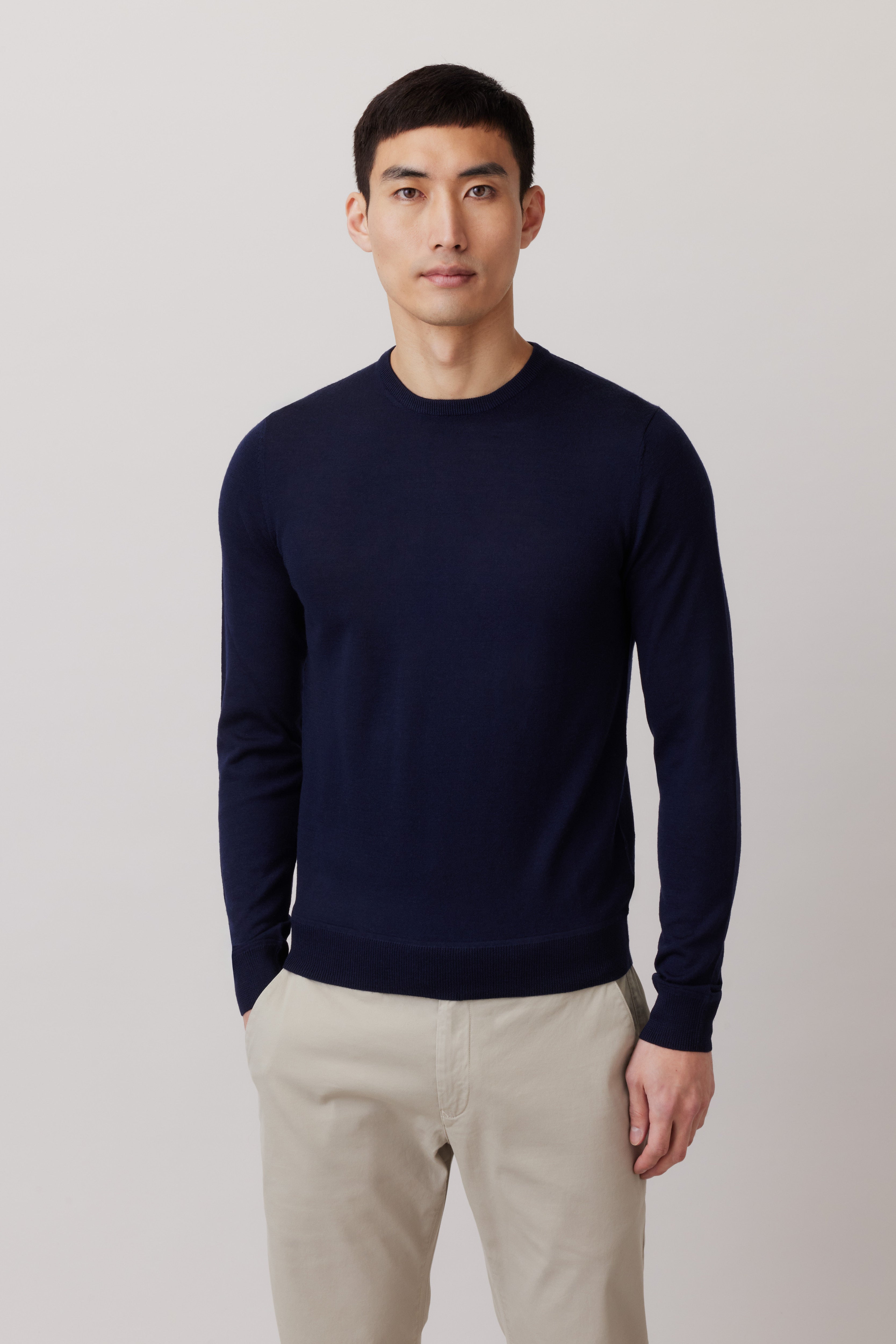 Extra Fine Merino Wool Round Neck Sweater