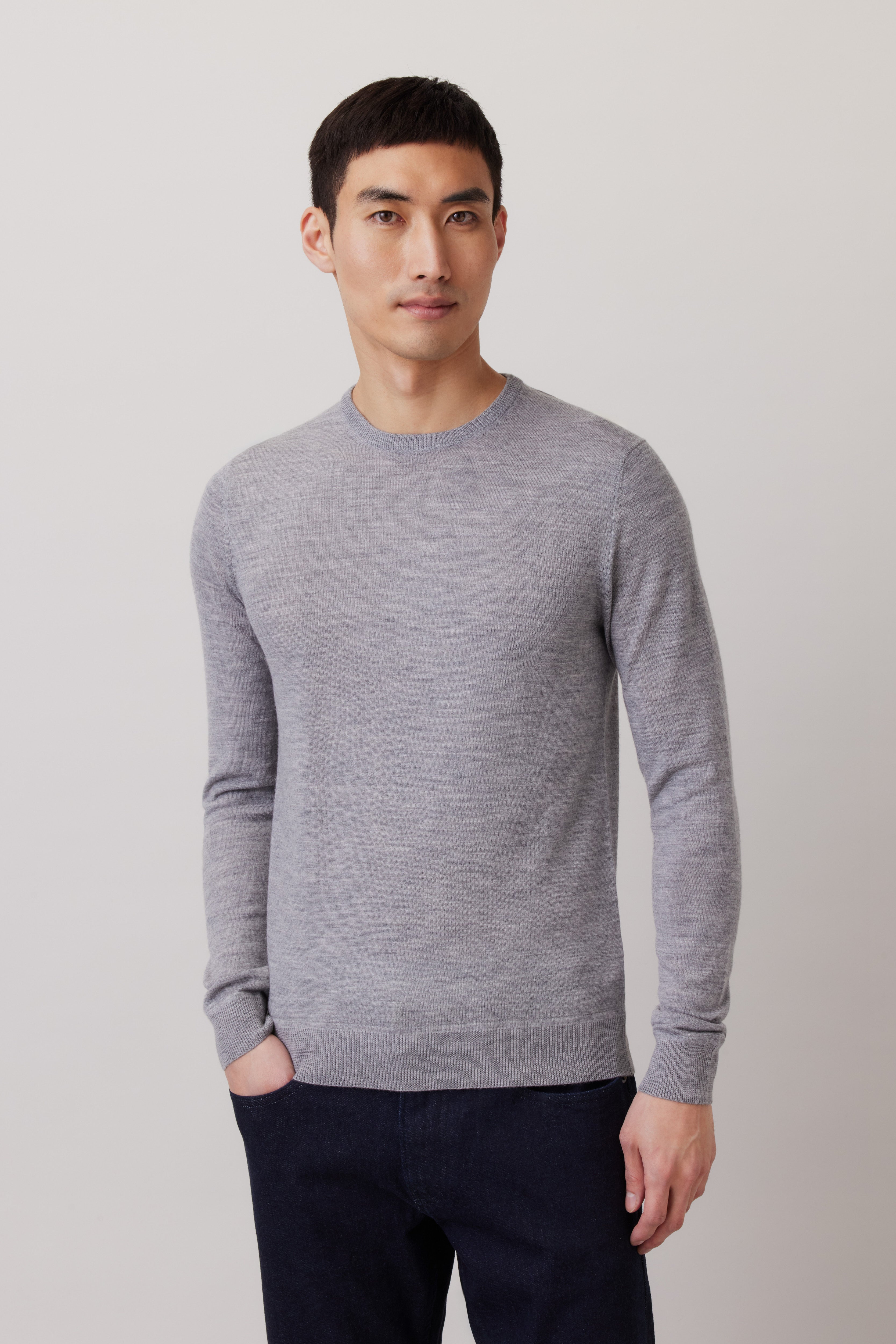 Extra Fine Merino Wool Round Neck Sweater