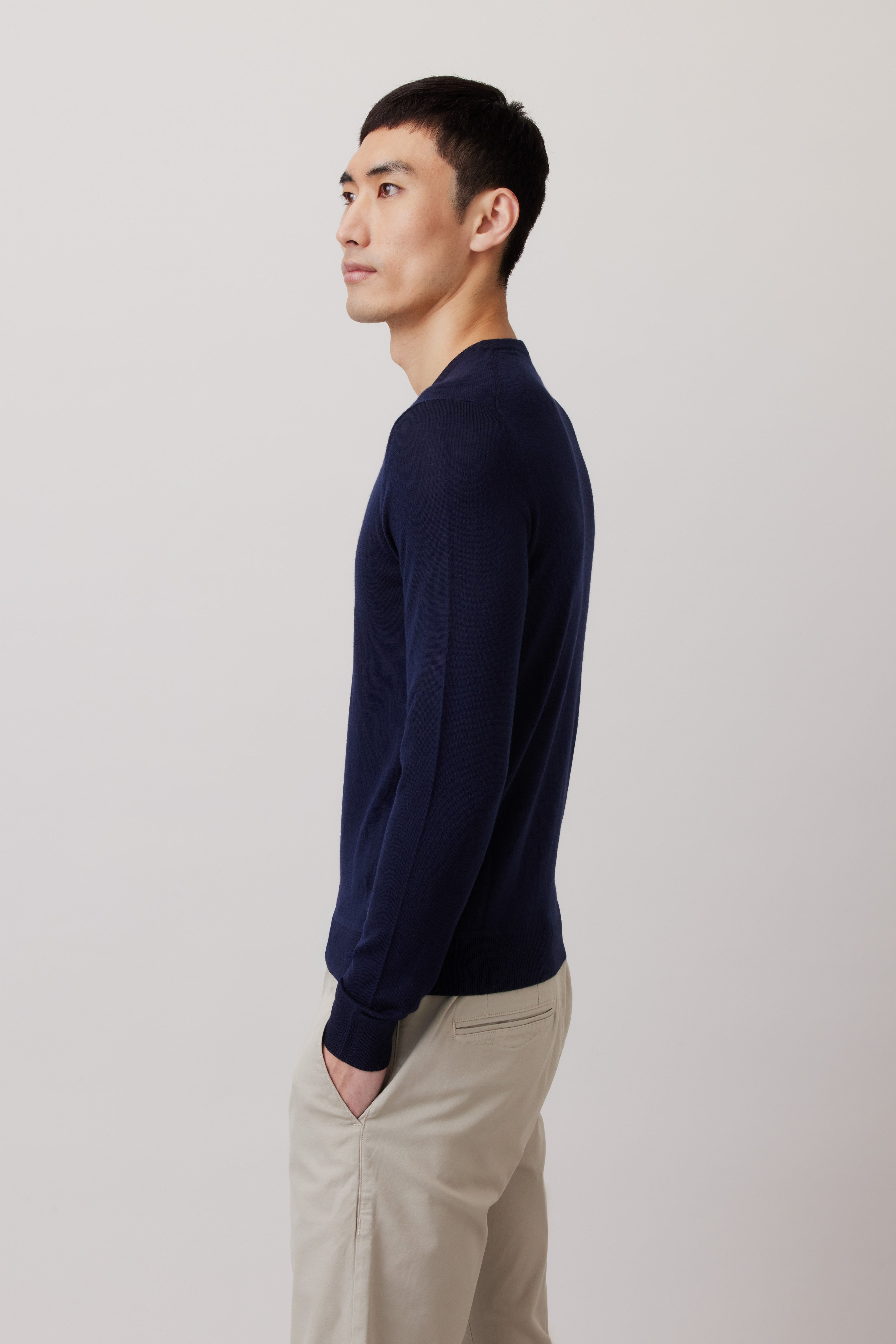 Extra Fine Merino Wool Round Neck Sweater