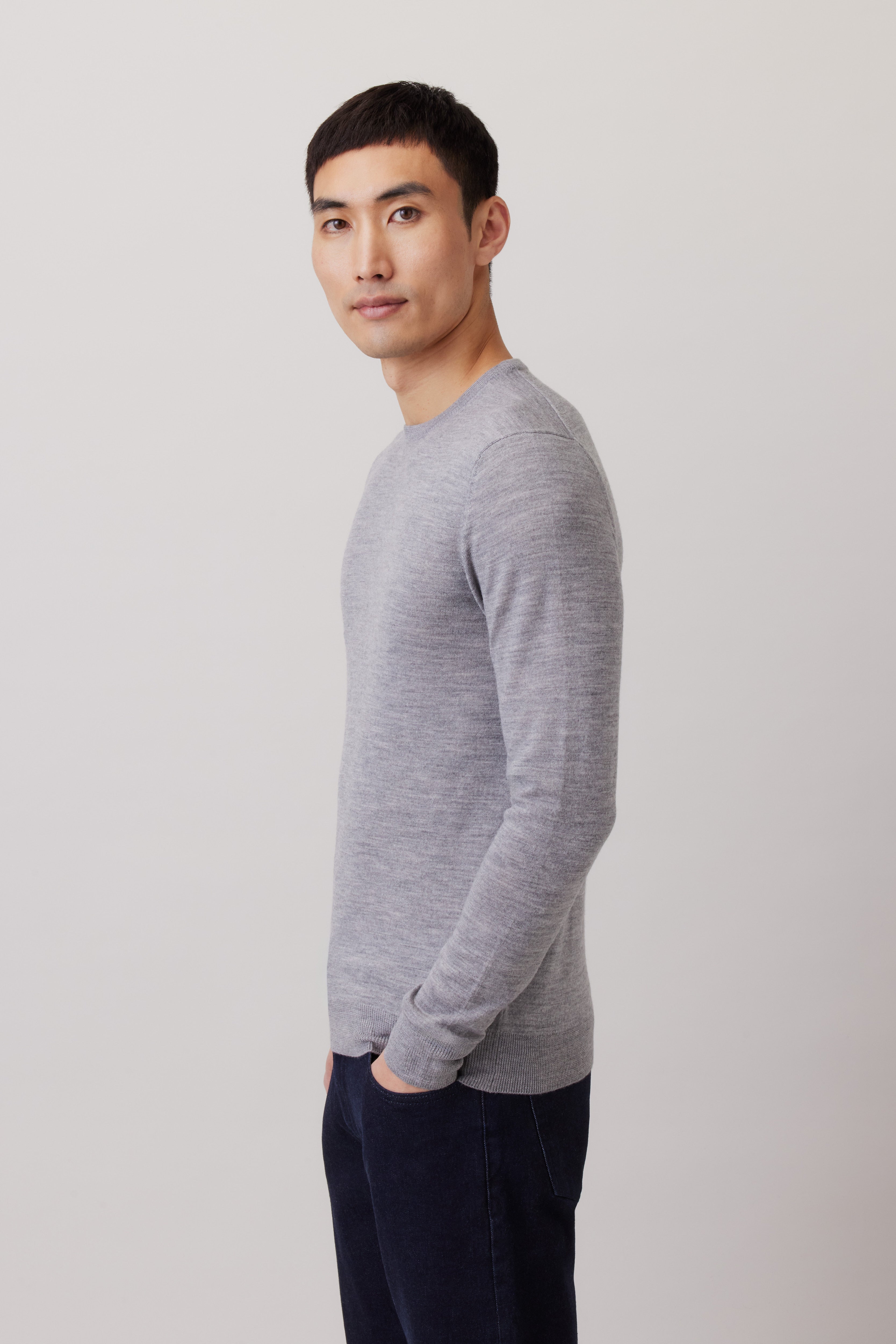 Extra Fine Merino Wool Round Neck Sweater