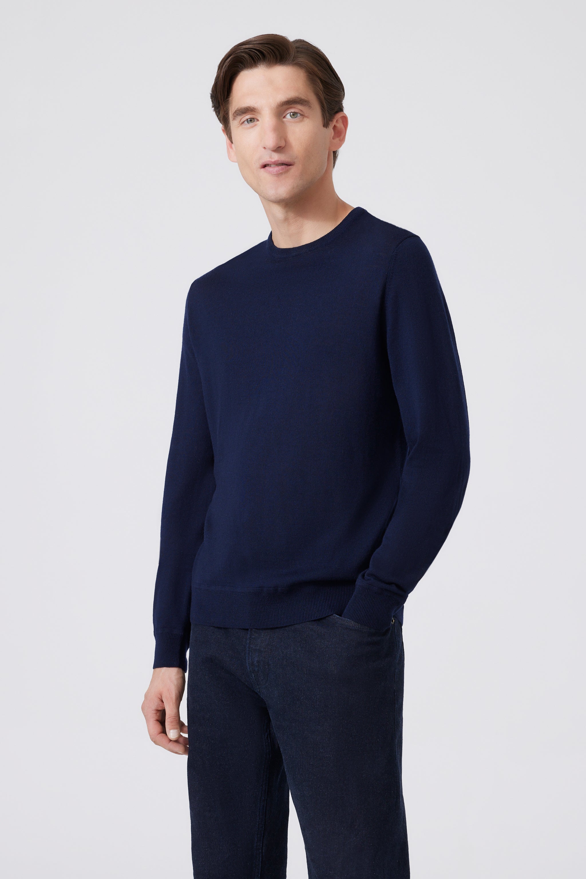 Extra Fine Merino Wool Round Neck Sweater