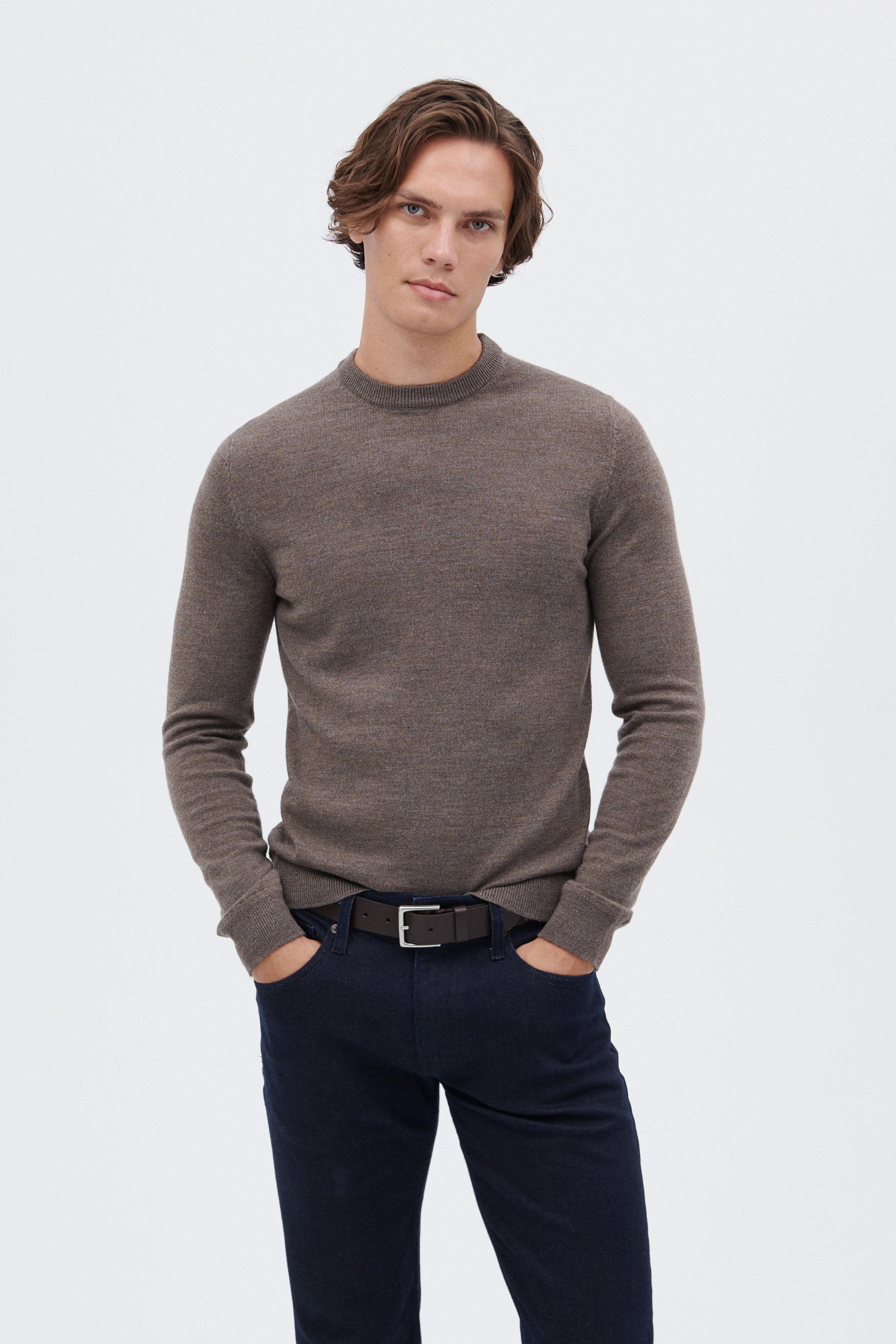 Extra Fine Merino Wool Round Neck Sweater