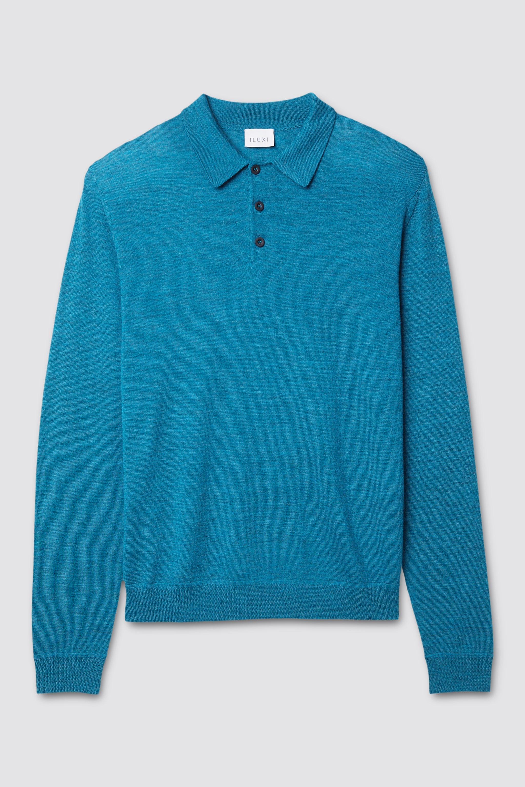 Extra Fine Merino Wool Polo Sweater